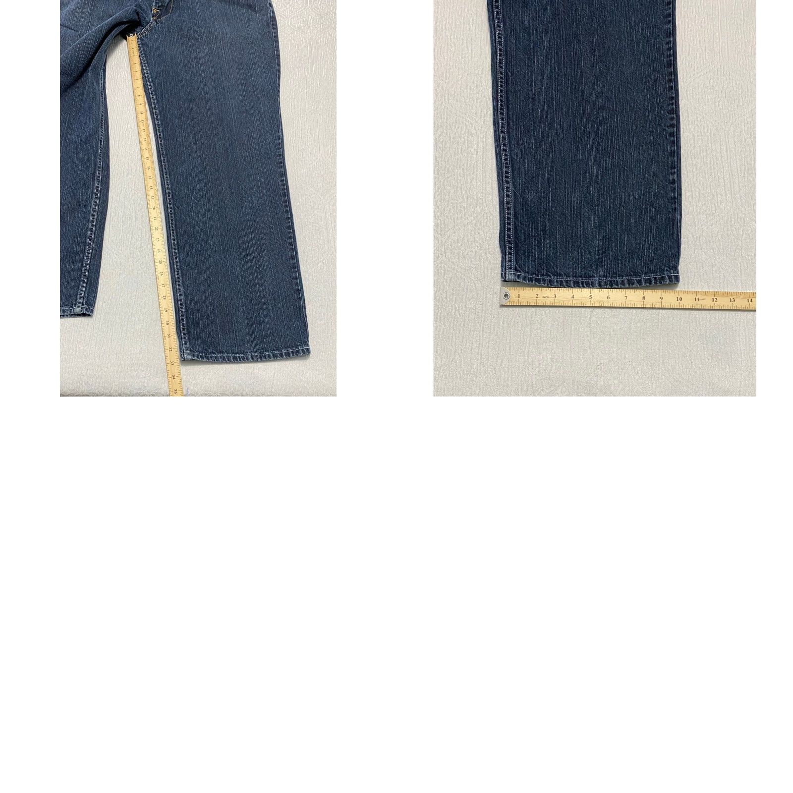 Enyce VINTAGE Enyce Jeans Wide-Leg Logo Embroidered Men 42 Blue Denim 5-Pocket Distressed Relaxed Spring Summer Fall Winter Mens Size US XL / EU 56 / 4 - 9 Thumbnail