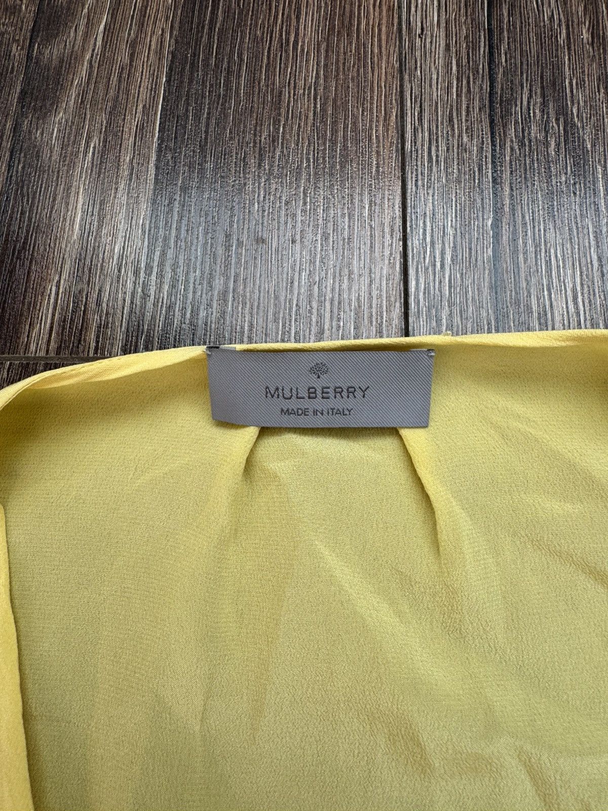 Mulberry Mulberry women's yellow Small silk long sleeve blouse Size S / US 4 / IT 40 - 7 Thumbnail