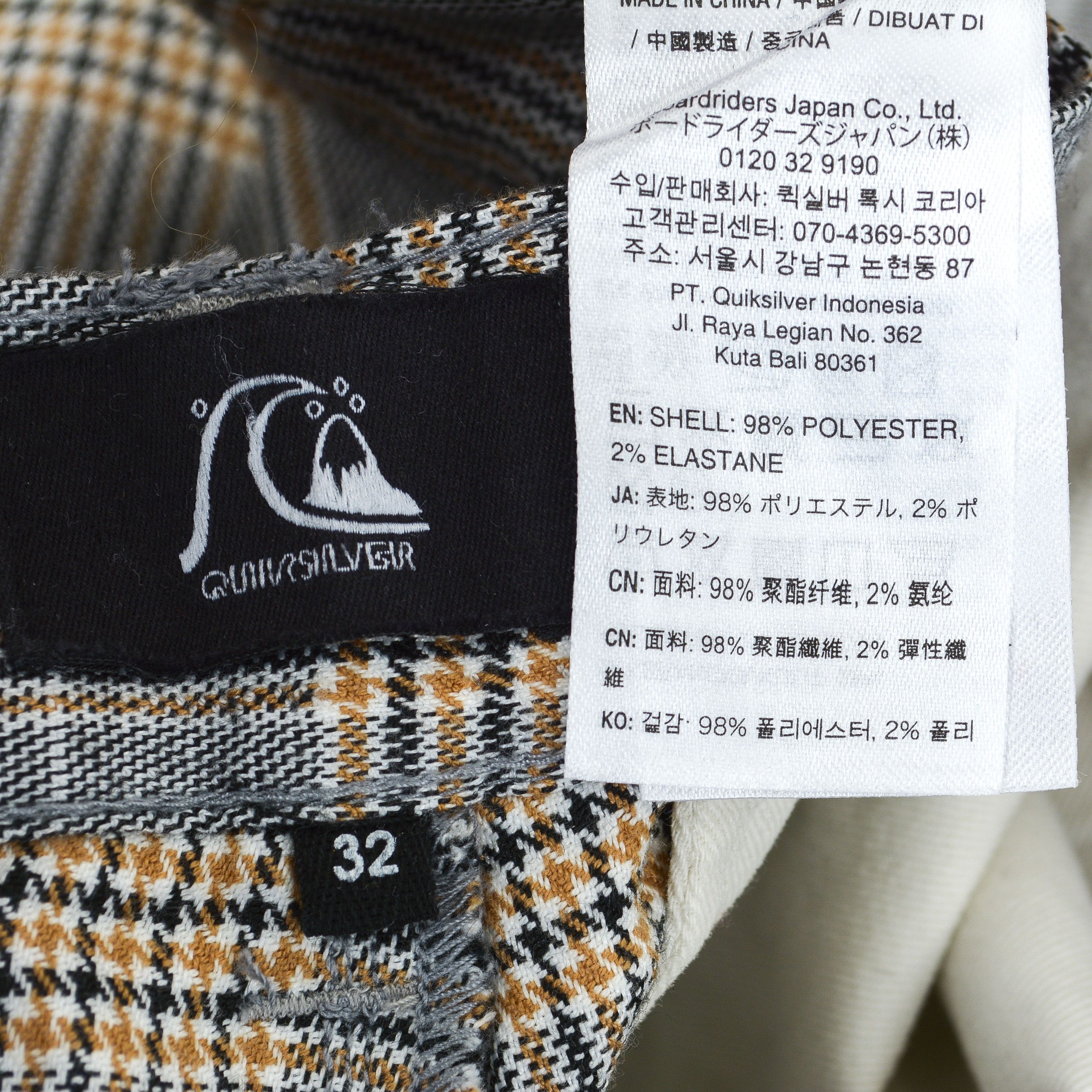 Quicksilver Gray Check Plaid Tartan Smart W32 Slim Trousers Pants Chinos Size US 32 / EU 48 - 6 Thumbnail