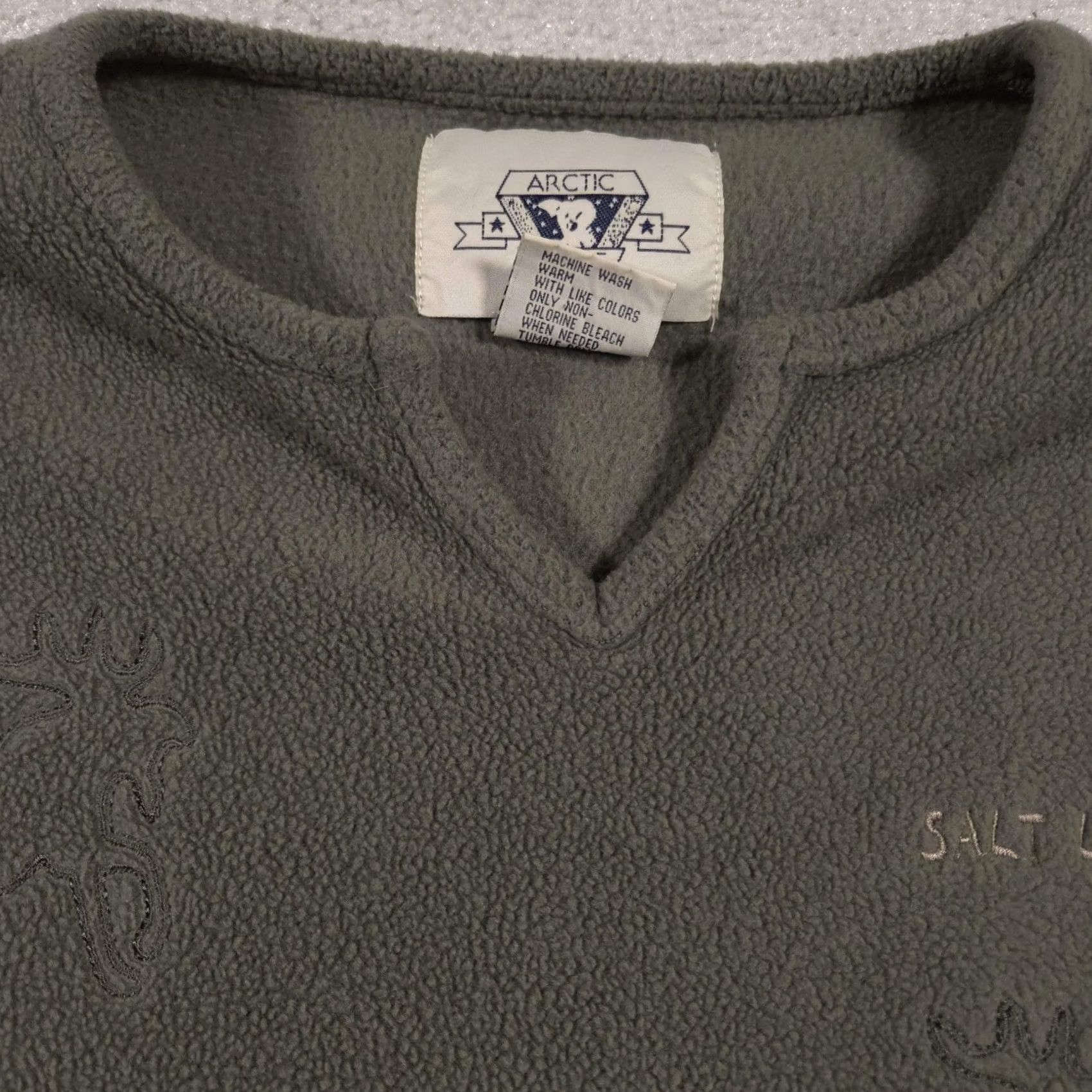 Vintage VINTAGE Arctic Image Fleece Pullover Mens L Green Moose Salt Lake City Embroidered Size US L / EU 52-54 / 3 - 5 Thumbnail