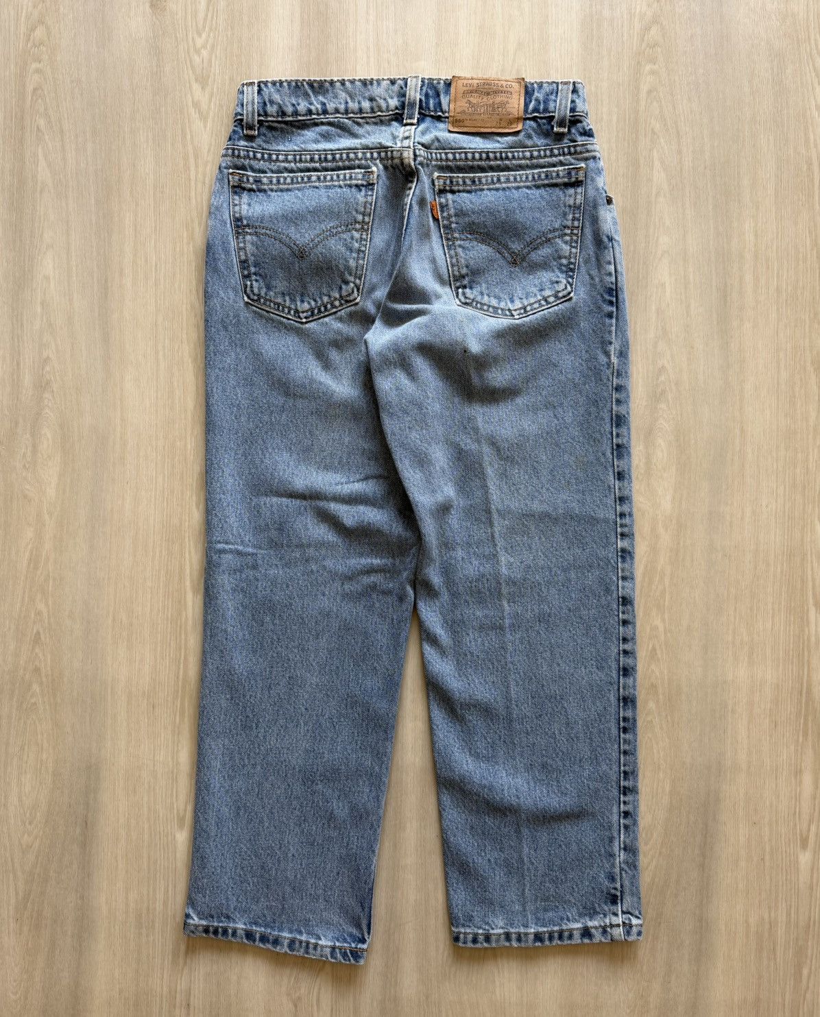 Levi's Vintage 90s Levis 550 Husky Orange Tab 29x25 *28x25 Size US 29 - 2 Thumbnail
