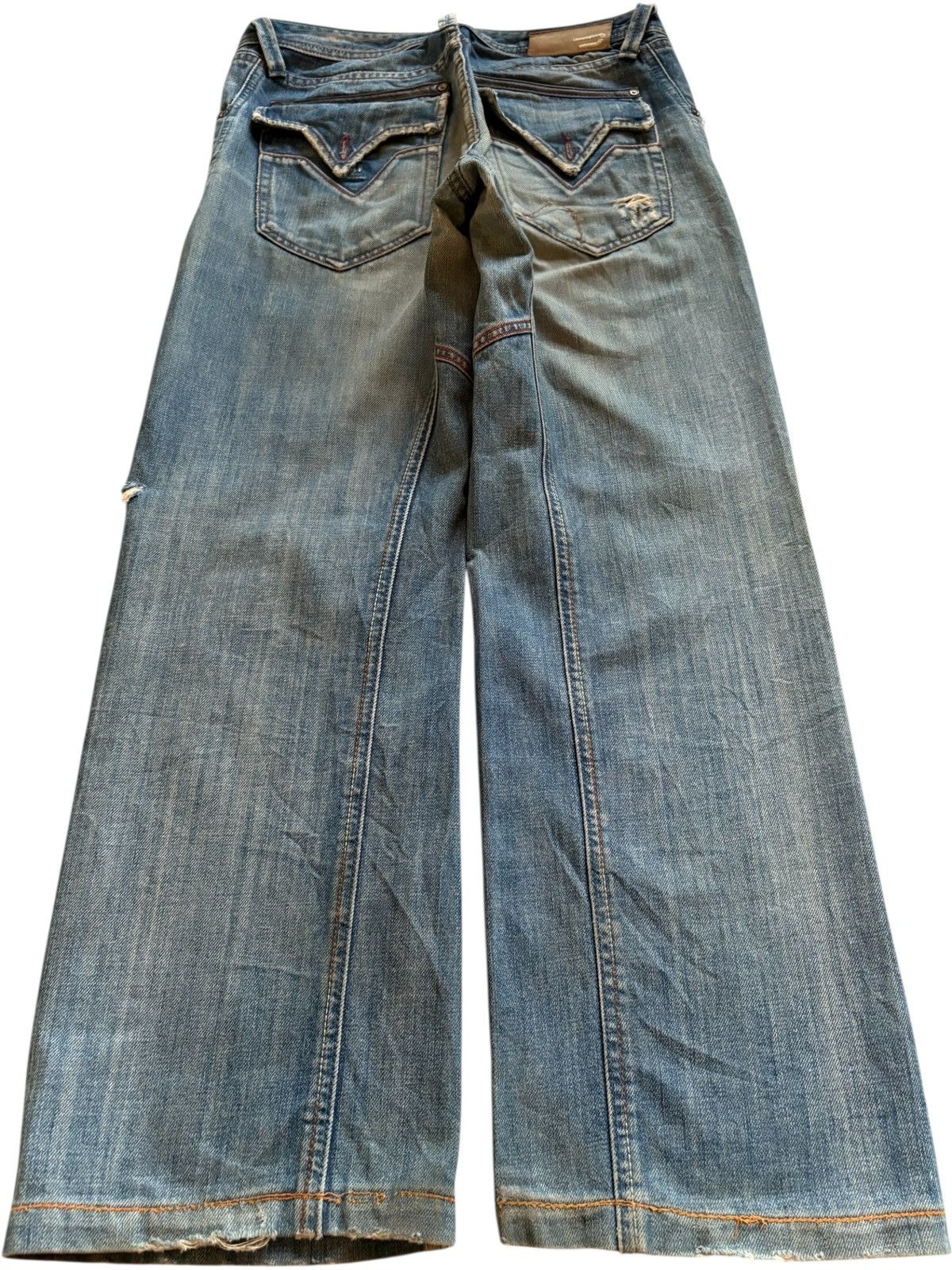 Diesel Vintage Italy Diesel Rusty Mud Wash Distress Rip Baggy Jean Size US 30 / EU 46 - 2 Thumbnail