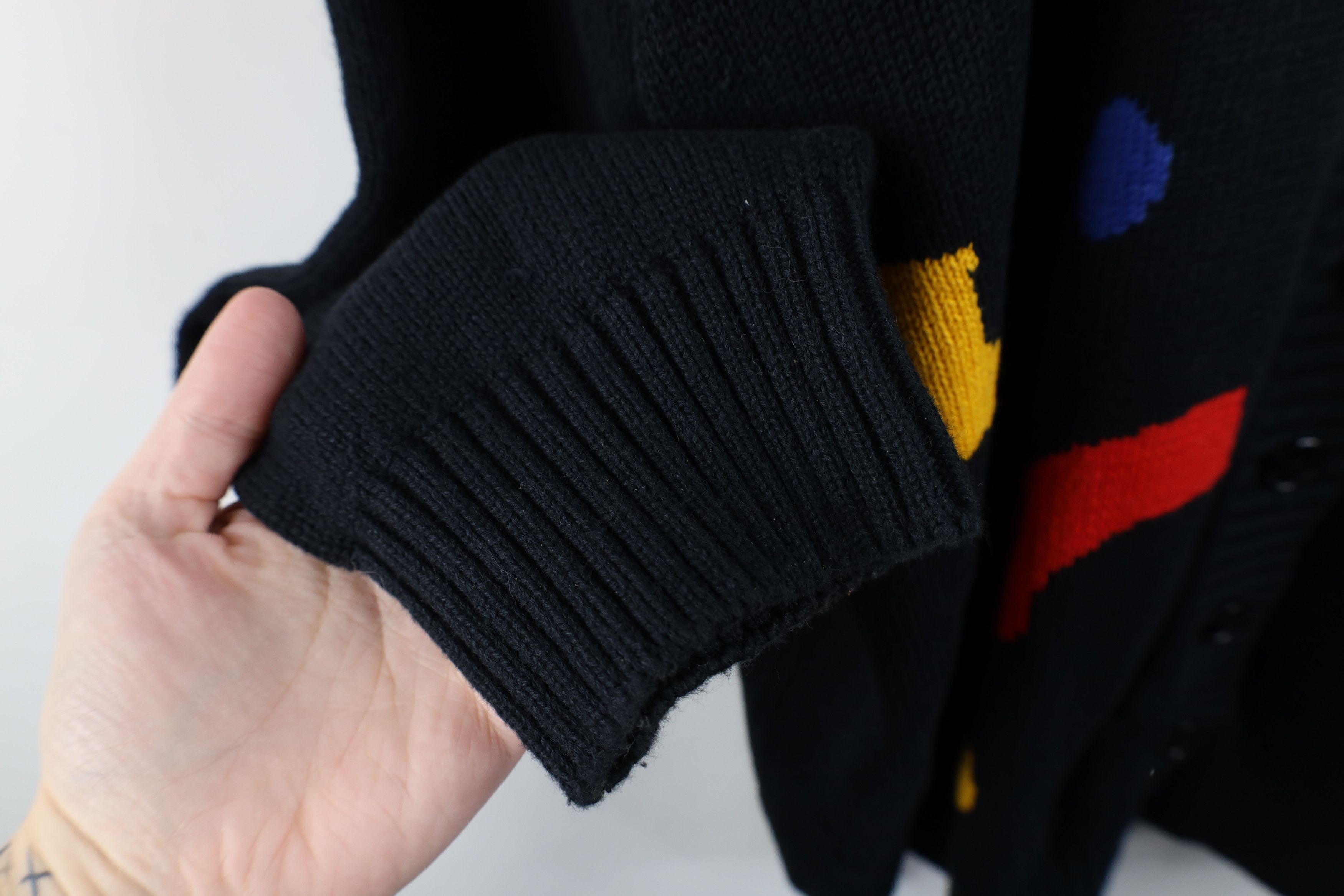 Vintage Vintage 90s Streetwear Geometric Knit Cardigan Sweater Size 3XL / US 20-22 - 7 Thumbnail
