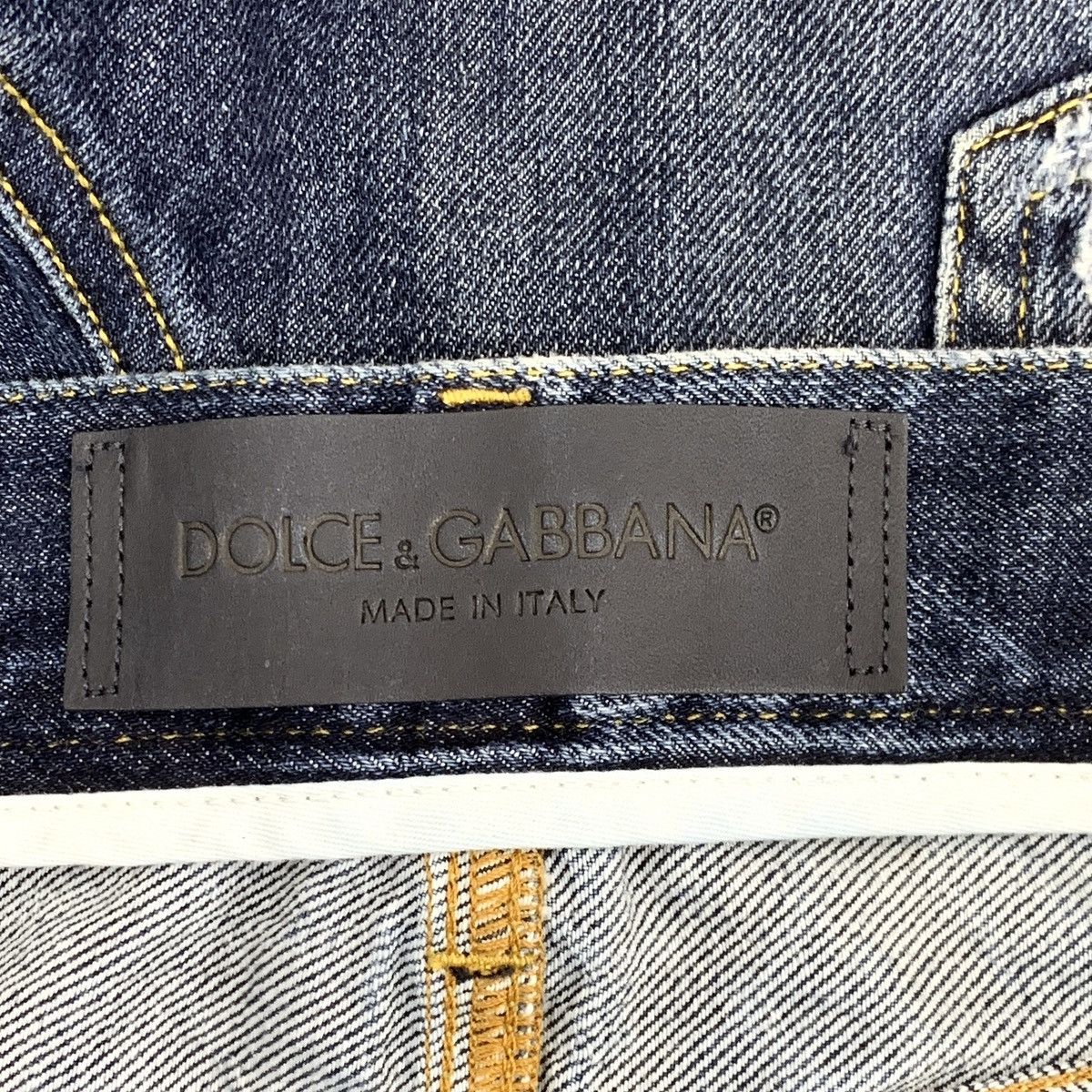 Dolce & Gabbana Dolce & Gabbana Navy Blue Washed Cotton Denim Pants K26WX Size US 32 / EU 48 - 7 Thumbnail