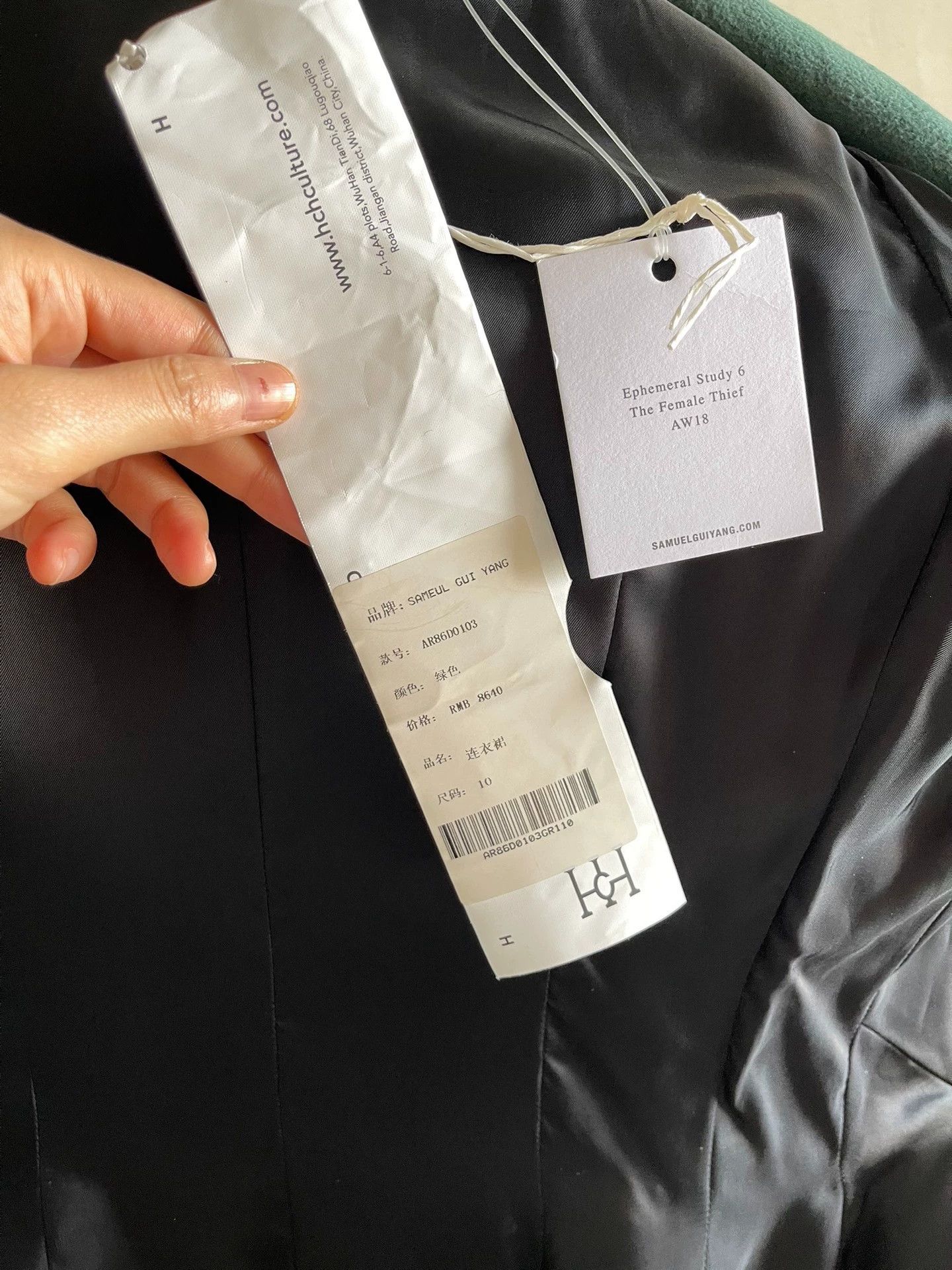 Other Samuel Gui Yang 18AW NOS Green Cheongsam Dress Size 10 Size L / US 10 / IT 46 - 8 Thumbnail