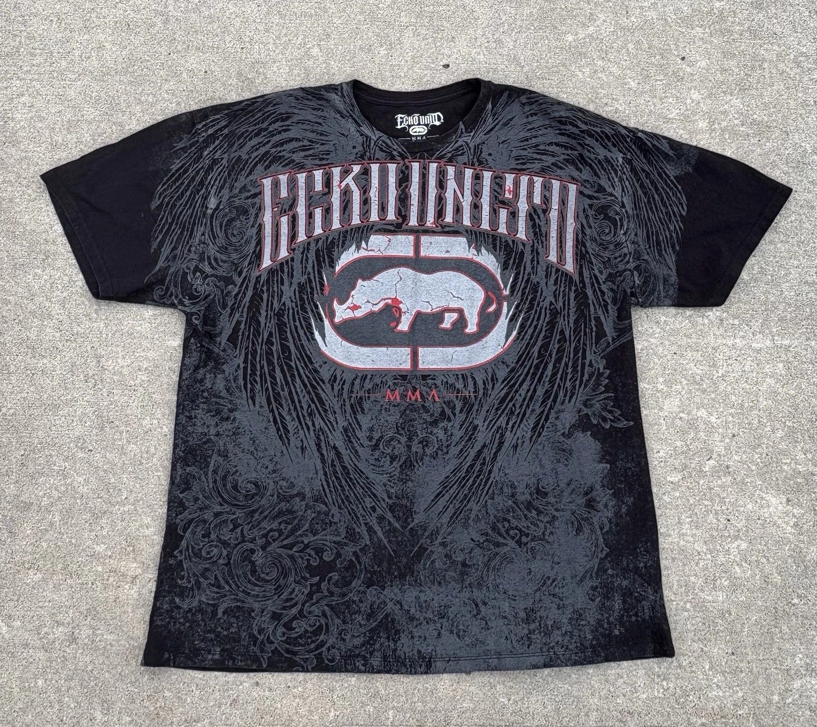 Ecko Unltd. Y2K Ecko Nnitd T-Shirt All Over Print Graphic Size US XXL / EU 58 / 5 - 1 Thumbnail