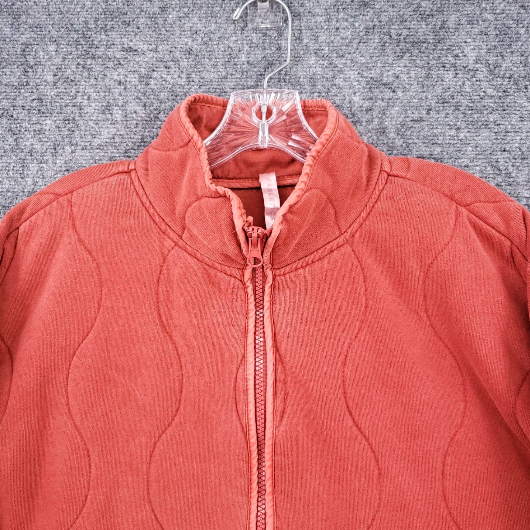 Fabletics Fabletics Jacket Womens M Medium Orange Tedi Quilted Full Zip Long Sleeve Cotton Size M / US 6-8 / IT 42-44 - 3 Thumbnail