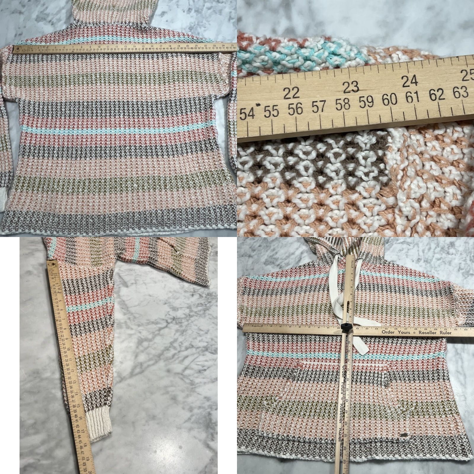 O'Neill O’Neill Bailynn Hooded Sweater Women’s Size Small Drawstring Pocket Knit Beach Hooded Knit Multicolor Logo Casual Beach Size S / US 4 / IT 40 - 8 Thumbnail
