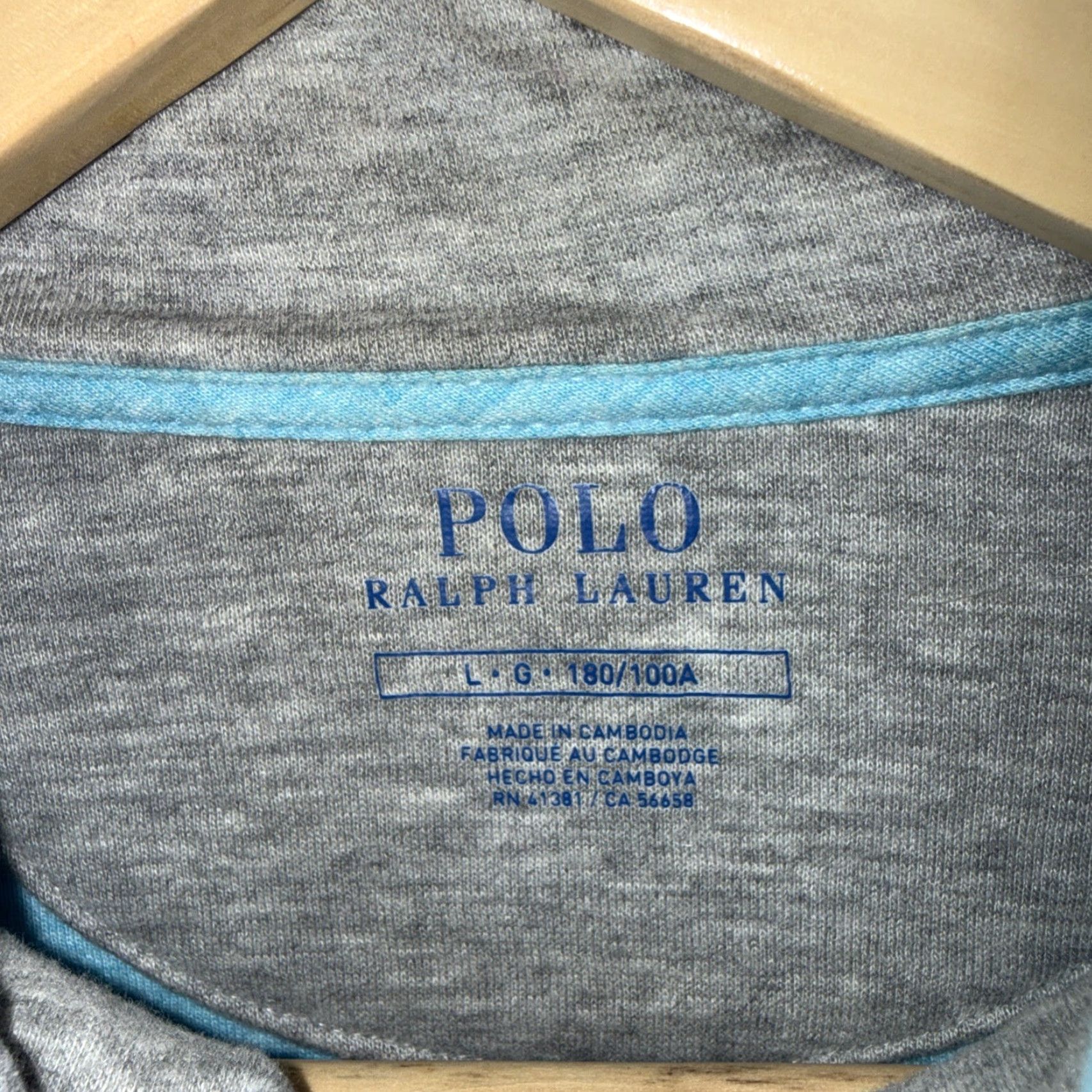 Polo Ralph Lauren Polo Ralph Lauren Blue Half Zip Pullover Mens Size L Sweater Size US L / EU 52-54 / 3 - 3 Thumbnail