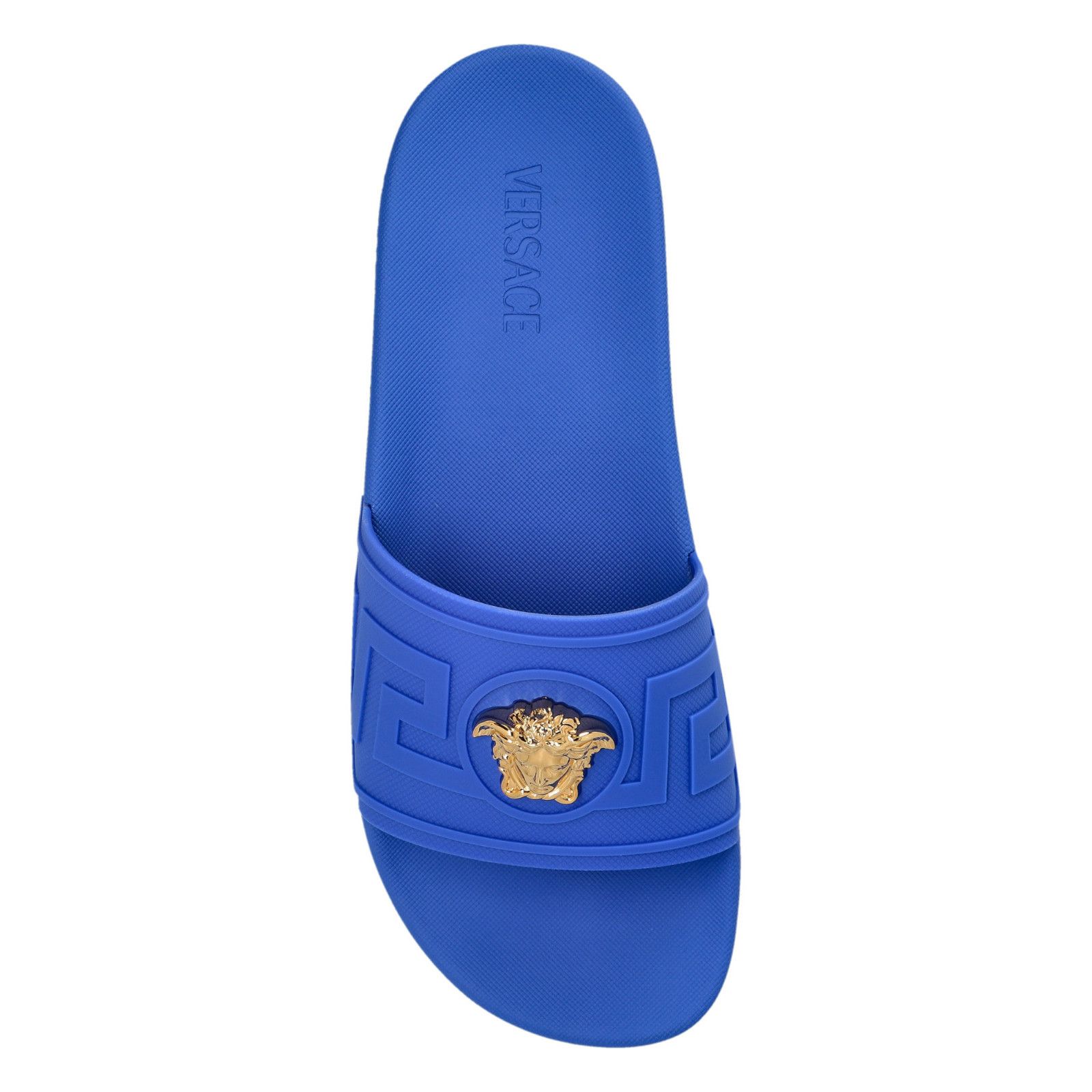 Versace VERSACE La Medusa Blue Rubber Slides New & Authentic (Men's Size US 11 / EU 44 - 4 Thumbnail