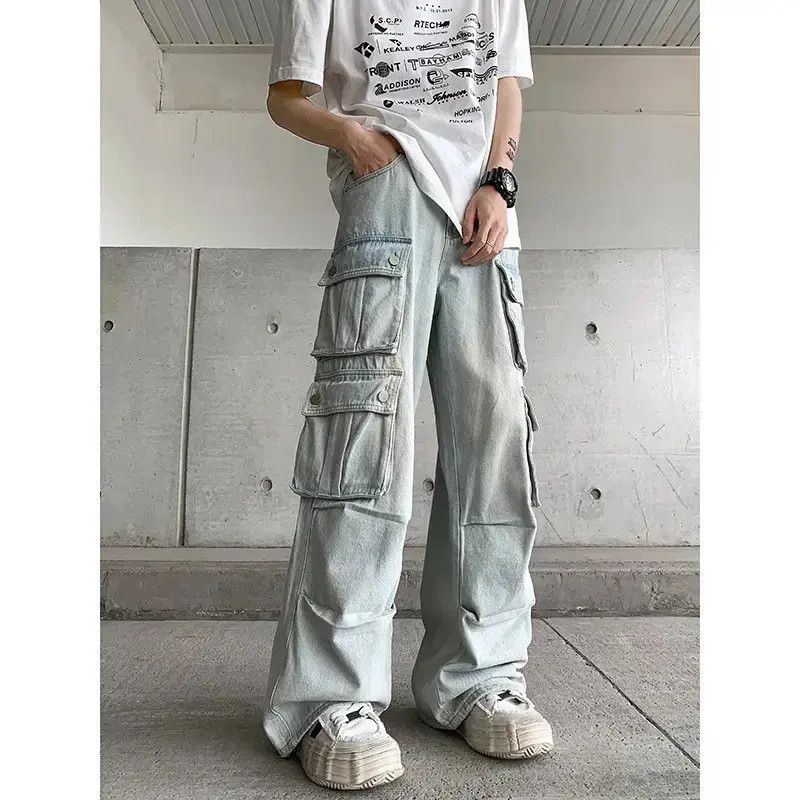 Japanese Brand Retro loose wide leg casual pocket jeans Size US 32 / EU 48 - 2 Thumbnail