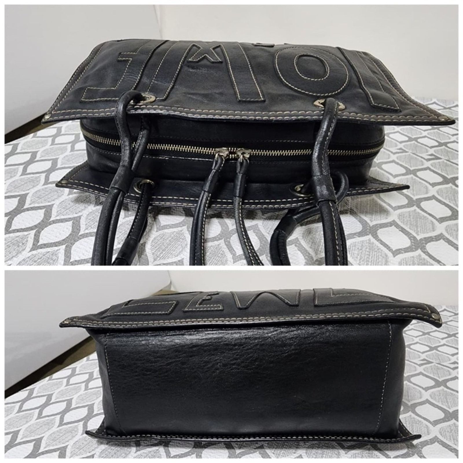 Loewe Authentic Loewe Anagram Love Logo Shoulder Bag Black Size ONE SIZE - 8 Thumbnail