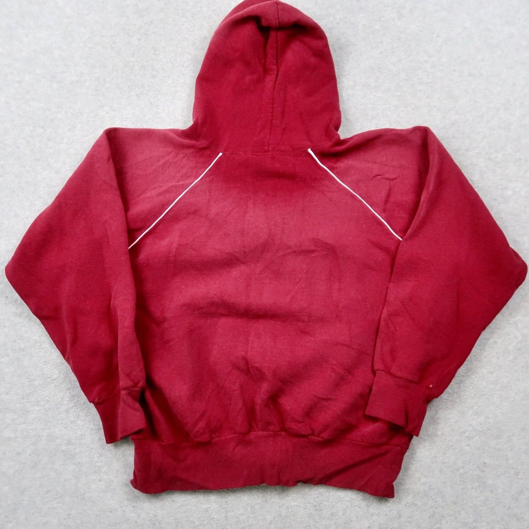 Vintage VINTAGE 80s Burgundy Blank Full Zip Hoodie Mens L Large Sweatshirt Size US L / EU 52-54 / 3 - 2 Thumbnail