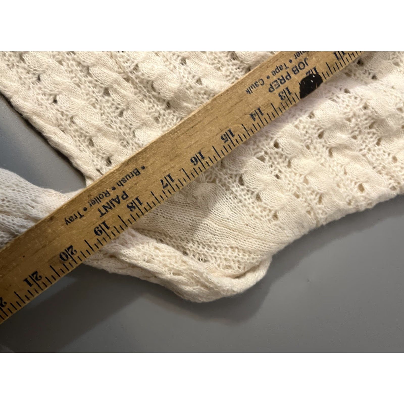 Loft LOFT Cream Open Weave Long Sleeve Cotton Blend Sweater L Womens Pullover Round Neckline Size L / US 10 / IT 46 - 5 Thumbnail