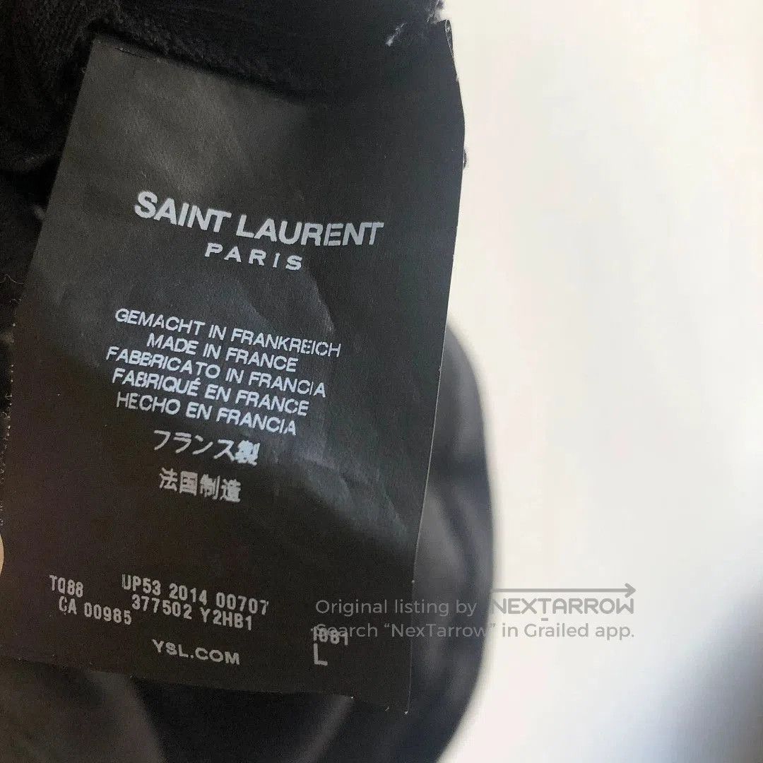Saint Laurent Paris saint laurent black short sleeve top. Size L / US 10 / IT 46 - 3 Thumbnail