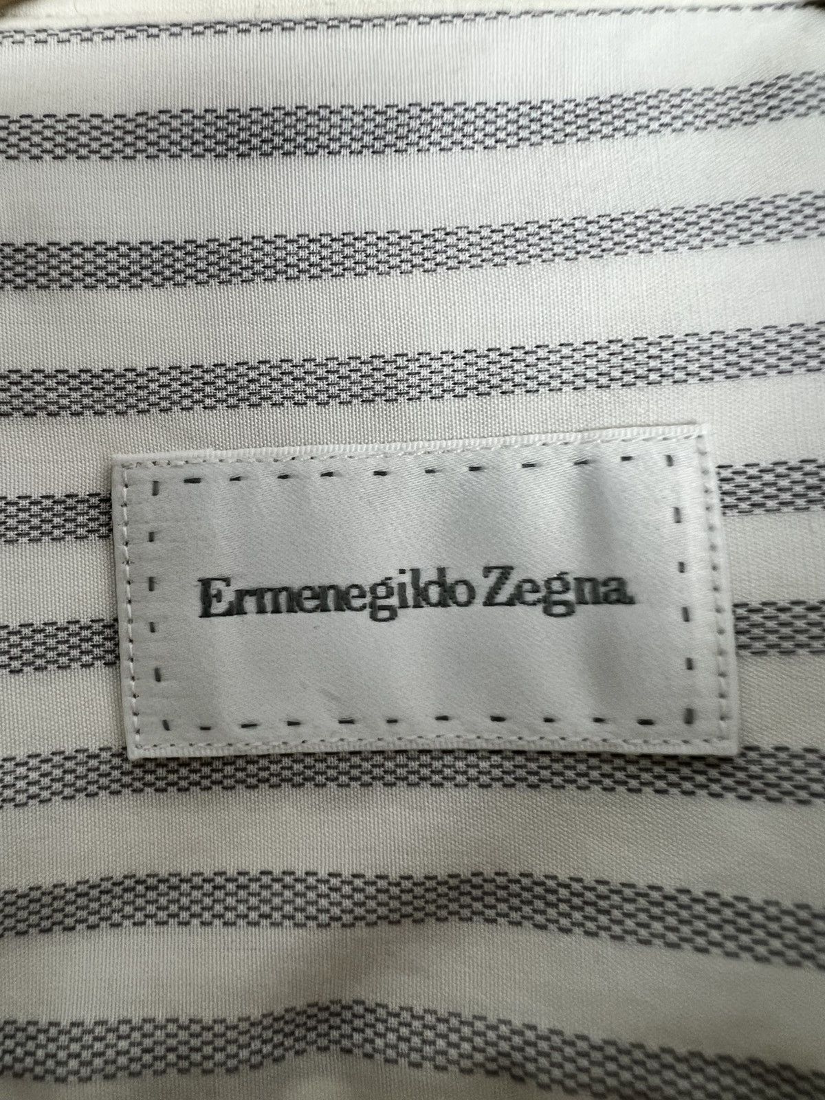 Designer × Ermenegildo Zegna Ermenegildo Zegna Button Up Striped Shirt Long Sleeve Kiton Size US L / EU 52-54 / 3 - 8 Thumbnail