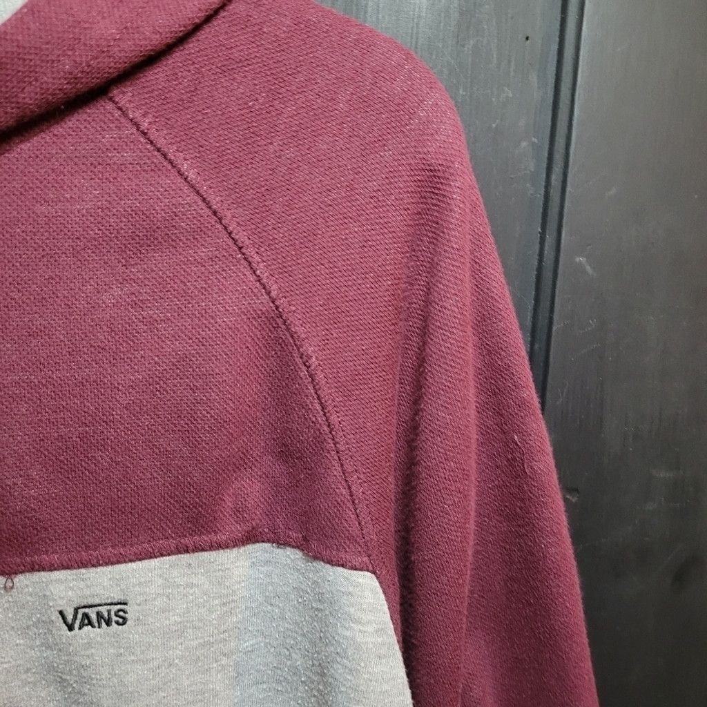 Vans Vans, hoodie, maroon with gray stripe, NWOT, Size Large Size US L / EU 52-54 / 3 - 5 Thumbnail