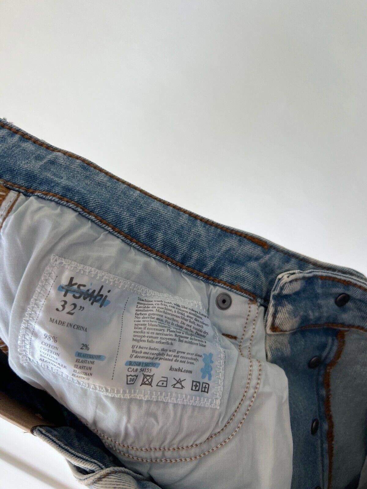 Ksubi new Ksubi mens denim jean chitch 32 blue stik n poke print Size US 32 / EU 48 - 8 Thumbnail