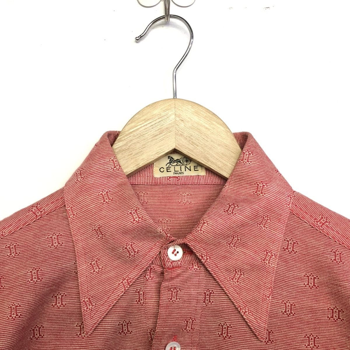 Celine Vintage CELINE Paris Monogram Retro Design Polo Shirt Size US S / EU 44-46 / 1 - 3 Thumbnail