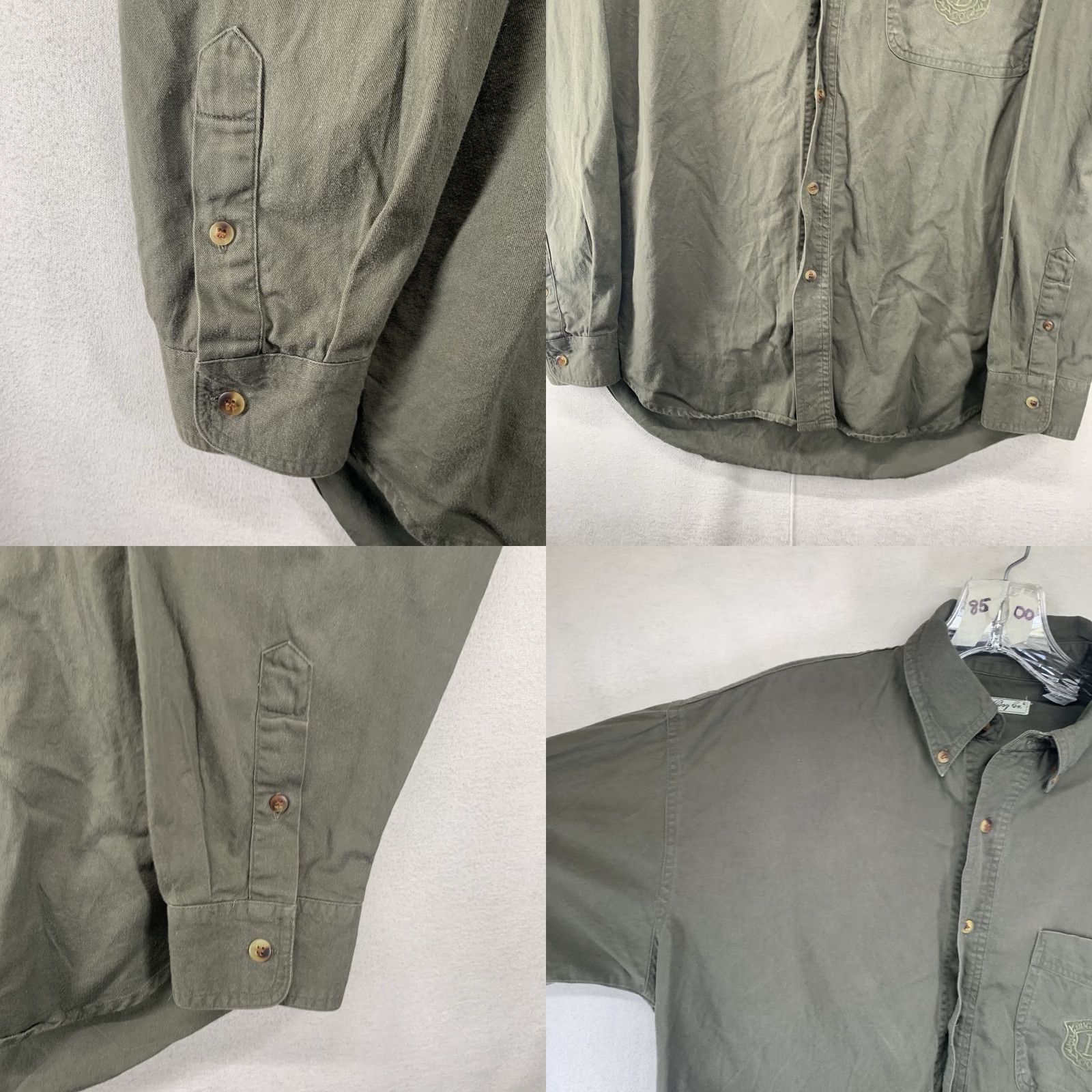 Bugle Boy VINTAGE Bugle Boy Men 90s Long Sleeve Cotton Shirt Adult Medium Olive Green Casual Size US M / EU 48-50 / 2 - 8 Thumbnail