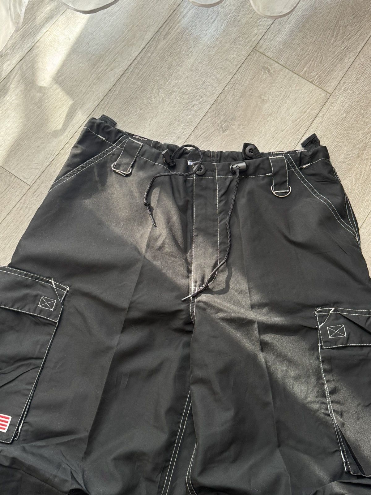 Japanese Brand Vintage UFO Bondage Parachute Black Cargo Pants Size US 32 / EU 48 - 3 Thumbnail