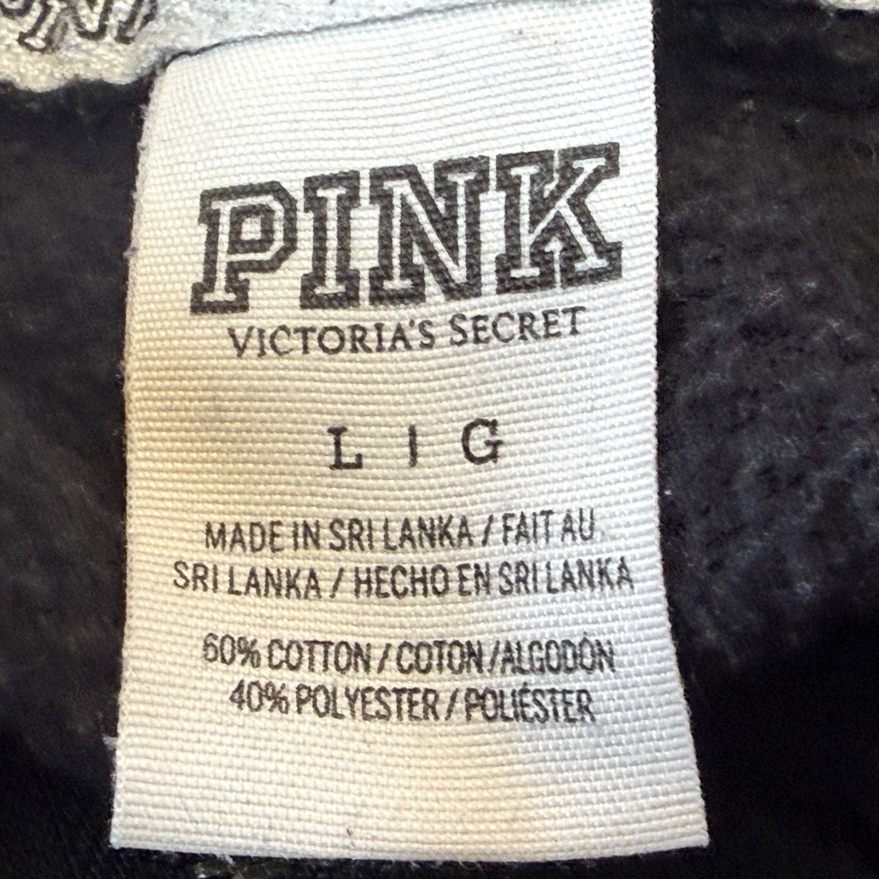 Victoria's Secret PINK Victoria's Secret Sweatshirt 1/4 Zip Pullover Black Womens Large Logo Pocket 2012 Size L / US 10 / IT 46 - 5 Thumbnail