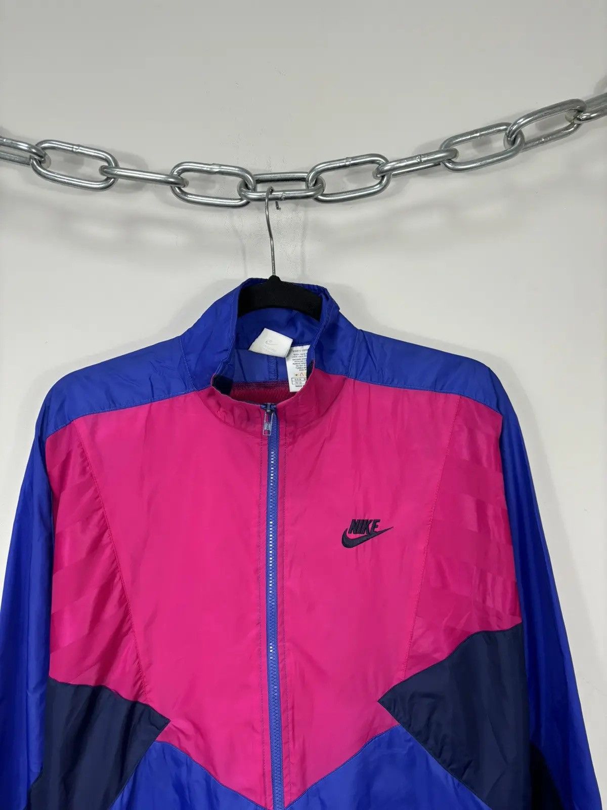 Nike × Vintage Vintage 90s Nike Y2K Full Zip Retro Nylon Track Jacket Size US M / EU 48-50 / 2 - 4 Thumbnail
