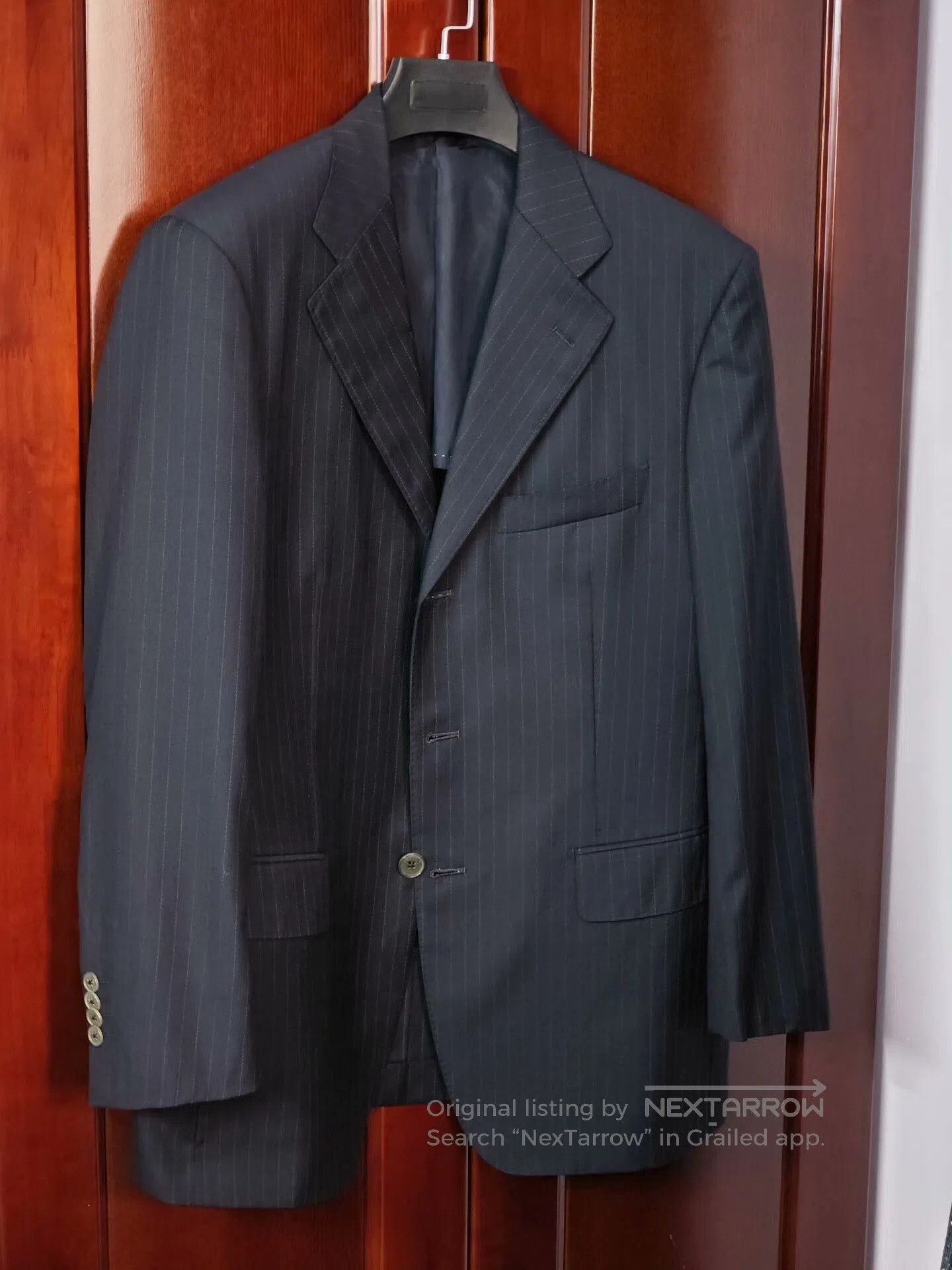 Japanese Brand Custom Italian Wool Blend Suit Jacket. Size US M / EU 48-50 / 2 - 1 Thumbnail