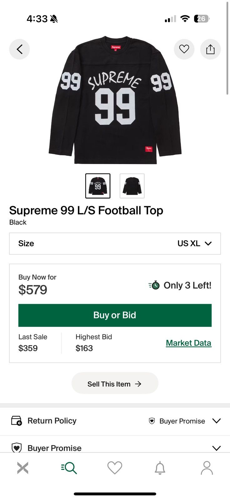 Supreme Supreme 99 long sleeve Size US L / EU 52-54 / 3 - 7 Thumbnail