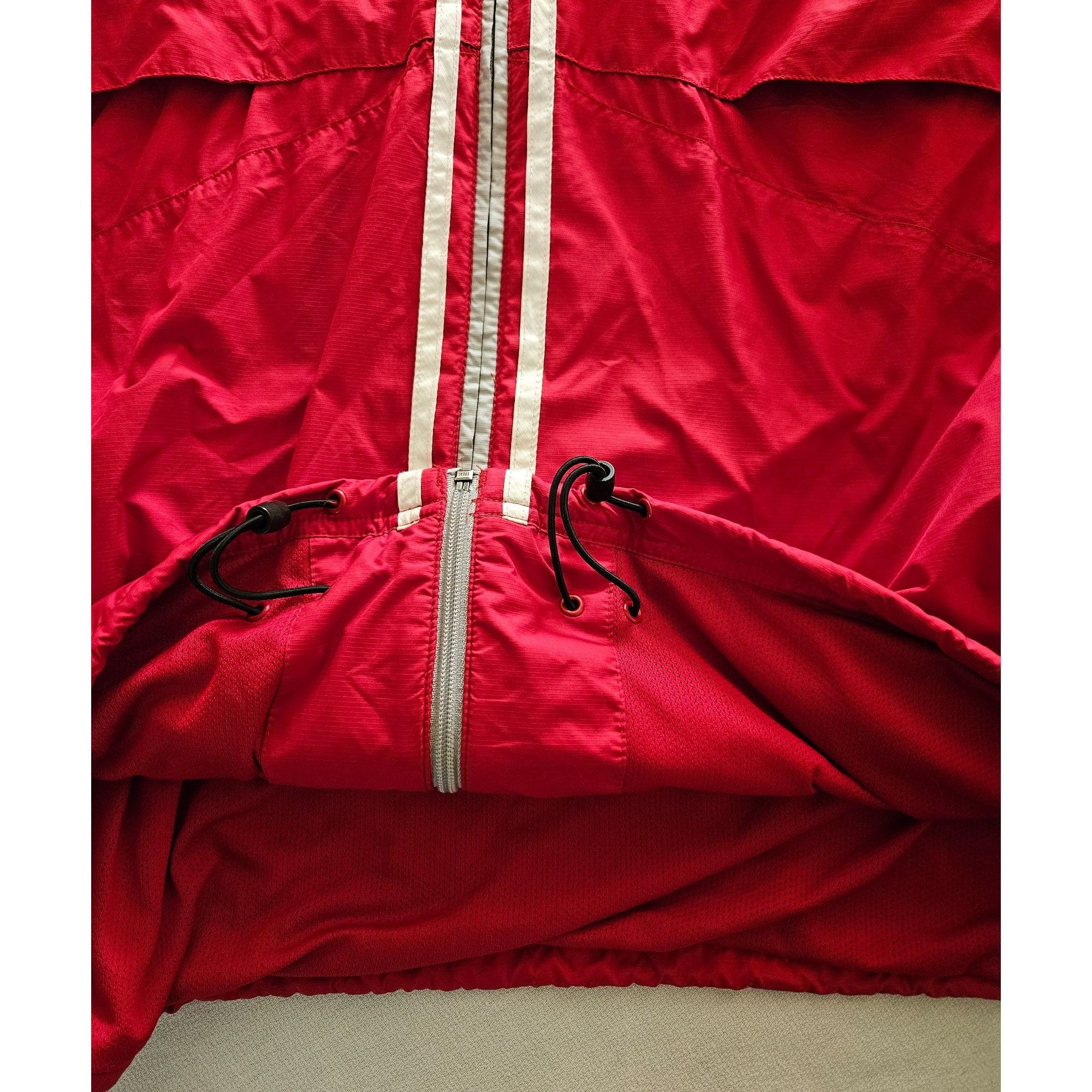Adidas Adidas Climalite 3 Stripe Red White Full Zip Track Jacket Me Size US XL / EU 56 / 4 - 5 Thumbnail