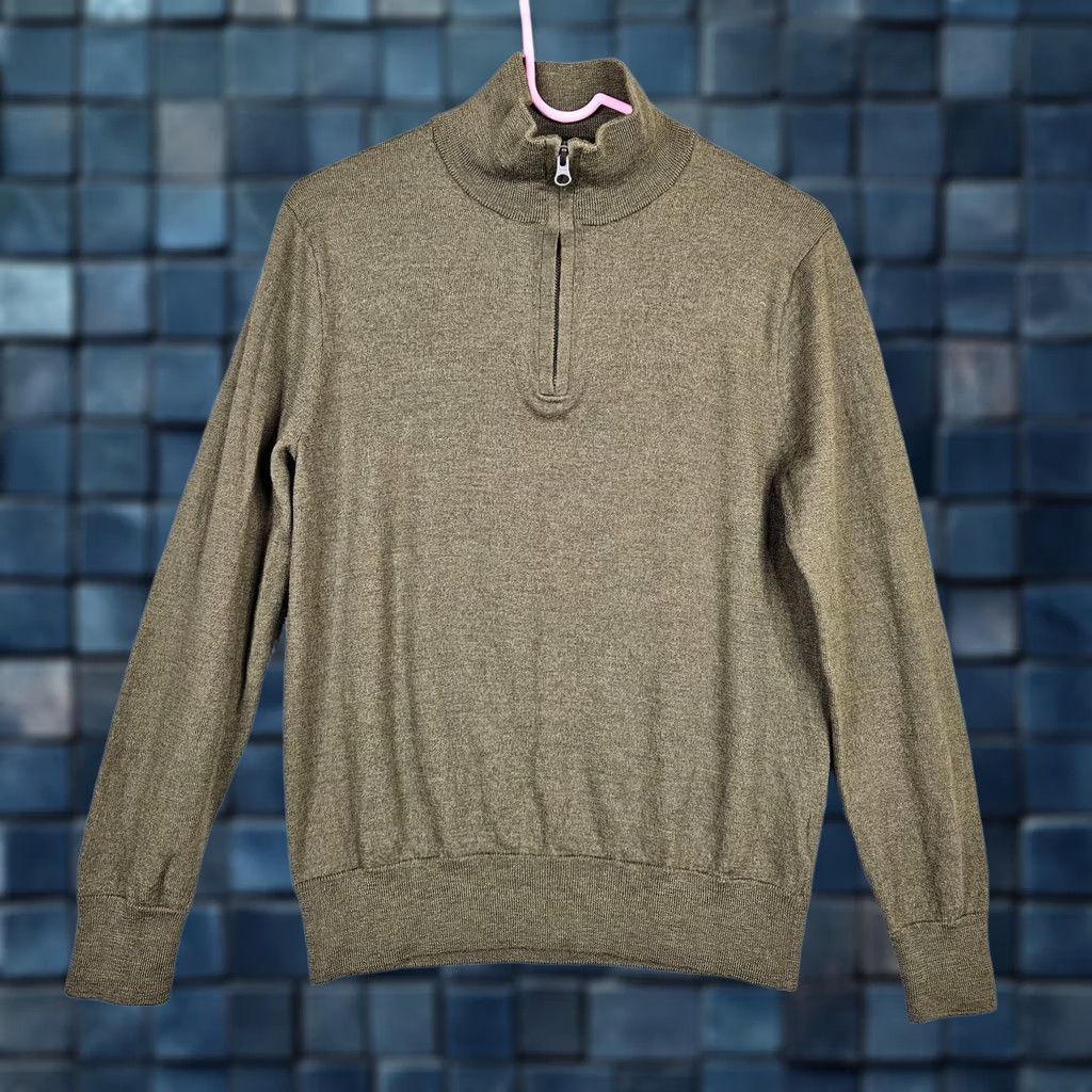J.Crew J.CREW Merino Wool Slim Men Green 1/4 Zipper Long sleeve Sweater Size L Size US L / EU 52-54 / 3 - 1 Thumbnail