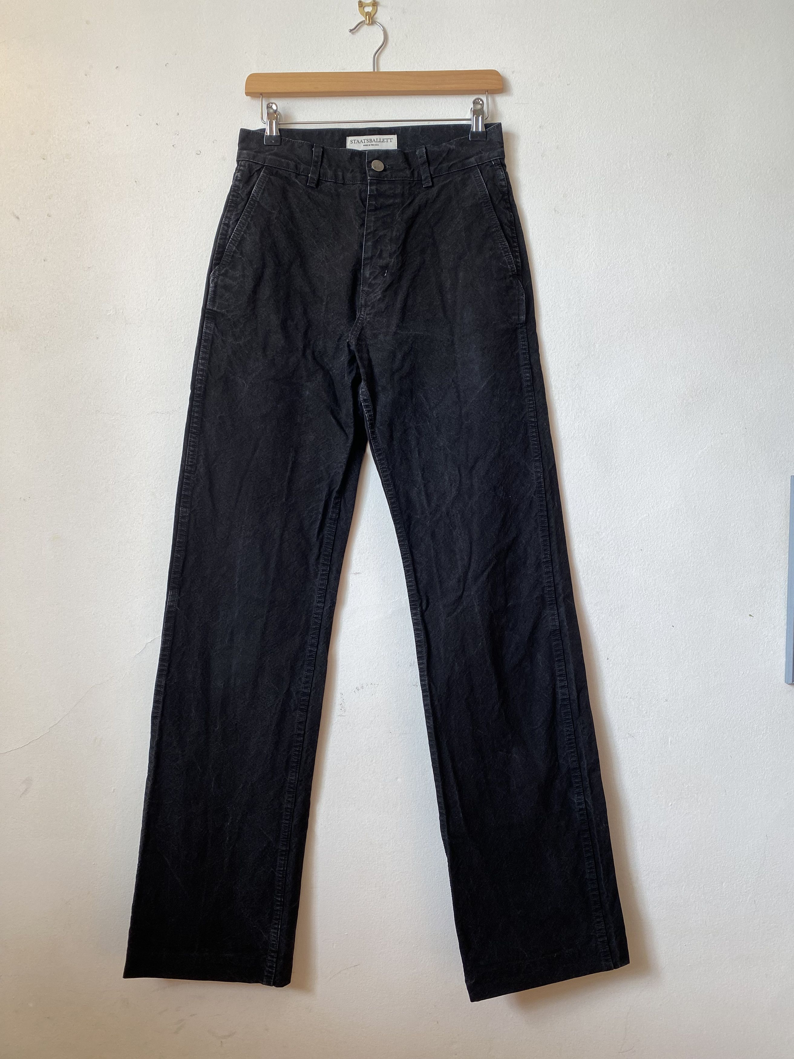 image of Staatsballett OG Black Canvas Pants, Men's (Size 28)