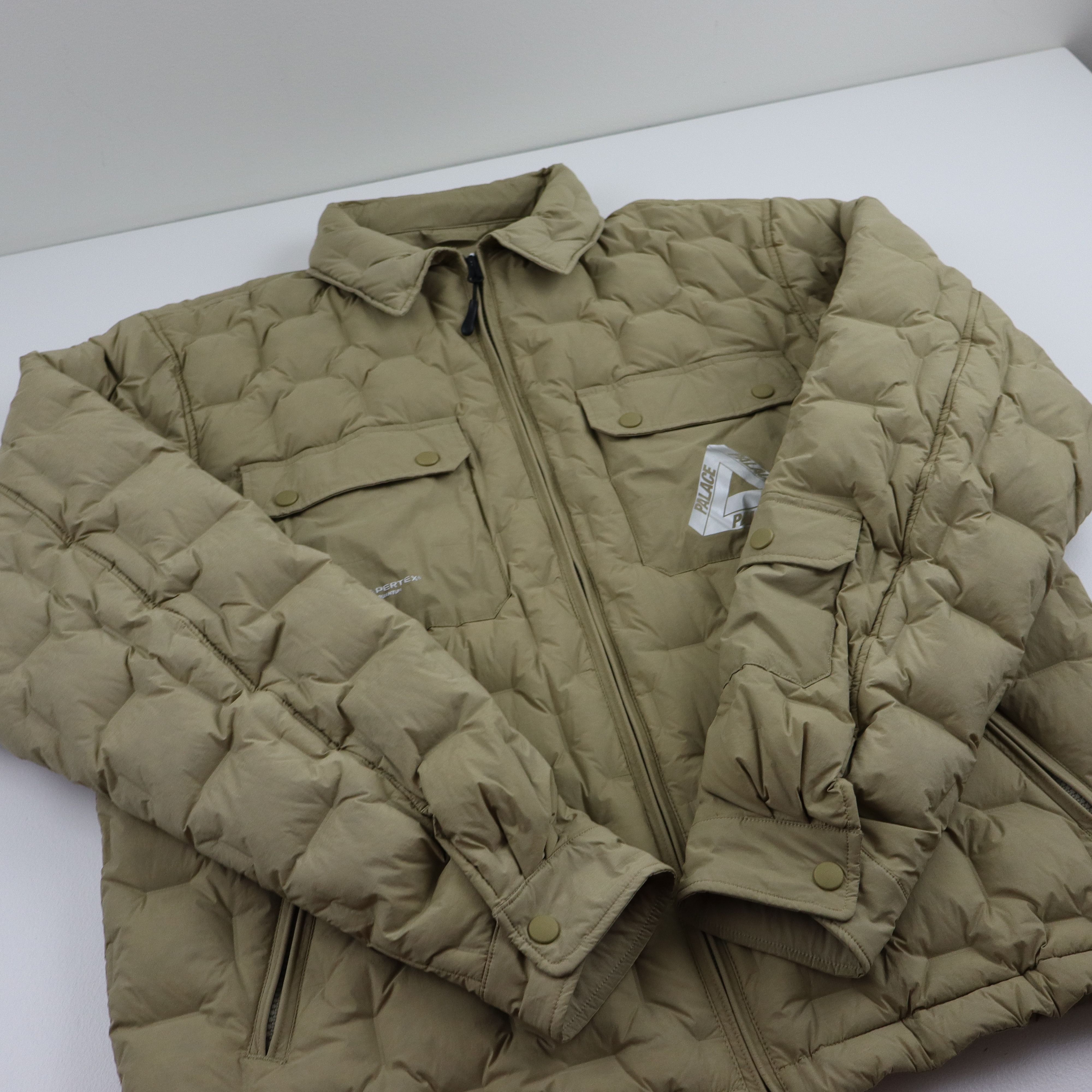 Palace × Supreme Palace Pertex Work Down Puffer Coat Jacket Mens Large Tan Size US L / EU 52-54 / 3 - 2 Thumbnail