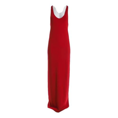 image of Saint Laurent Paris Oc11Z10524 Wool Maxi Dress In Red, Women's (Size Medium)