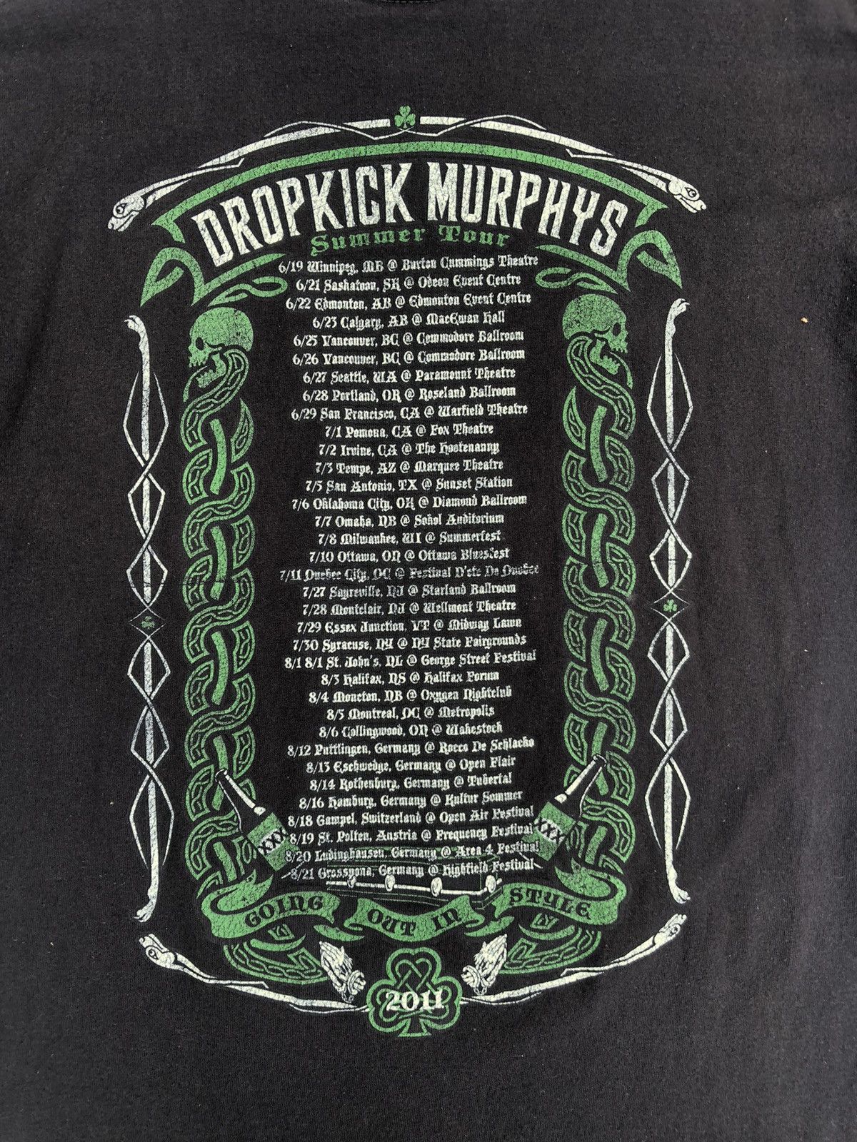 Band Tees Dropkick Murphys Summer Tour 2011 Tshirt Tee Size US M / EU 48-50 / 2 - 6 Thumbnail