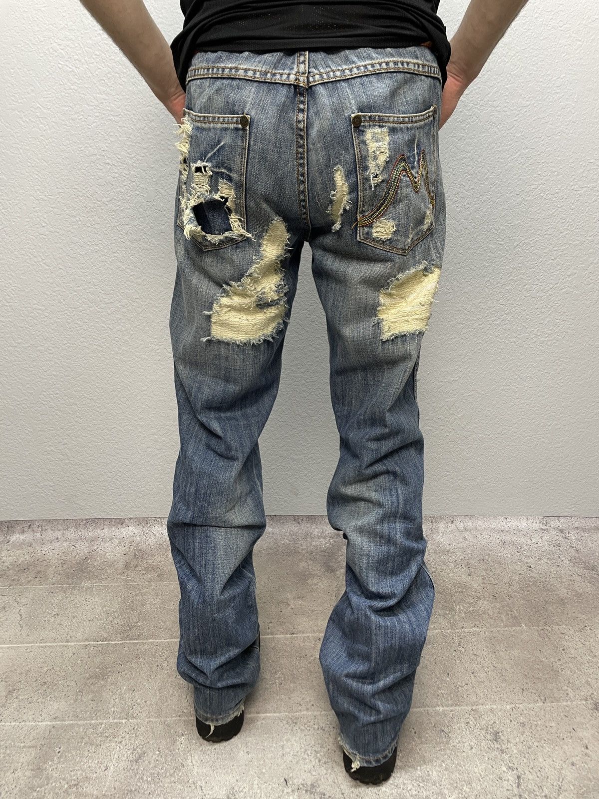 G-Star Vintage Y2K Junya Watanabe Style Distressed Jeans Pants Size US 32 / EU 48 - 3 Thumbnail