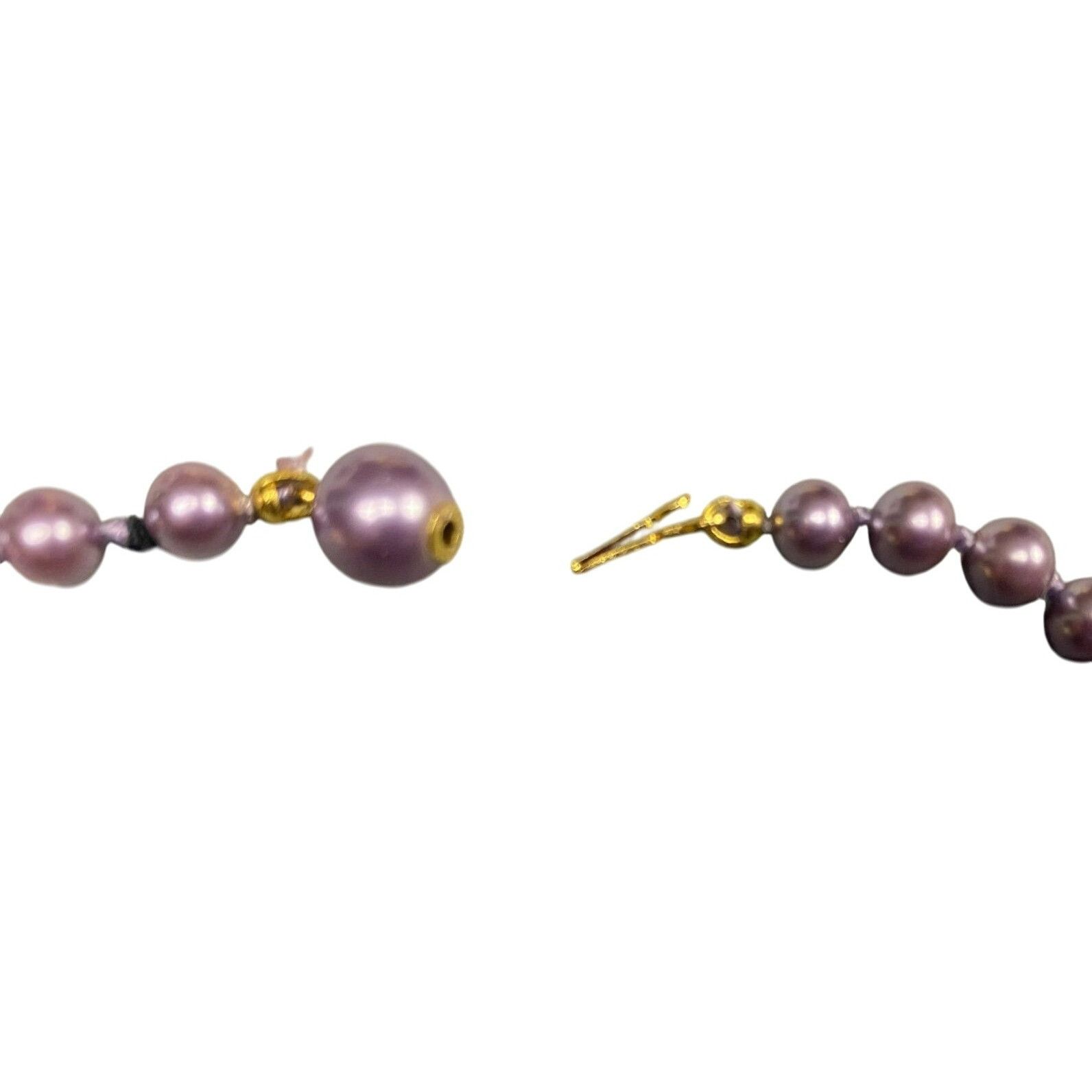 Other Vintage Elegant Long Strand Purple Lavender Faux Pearl Neckl Size ONE SIZE - 4 Thumbnail