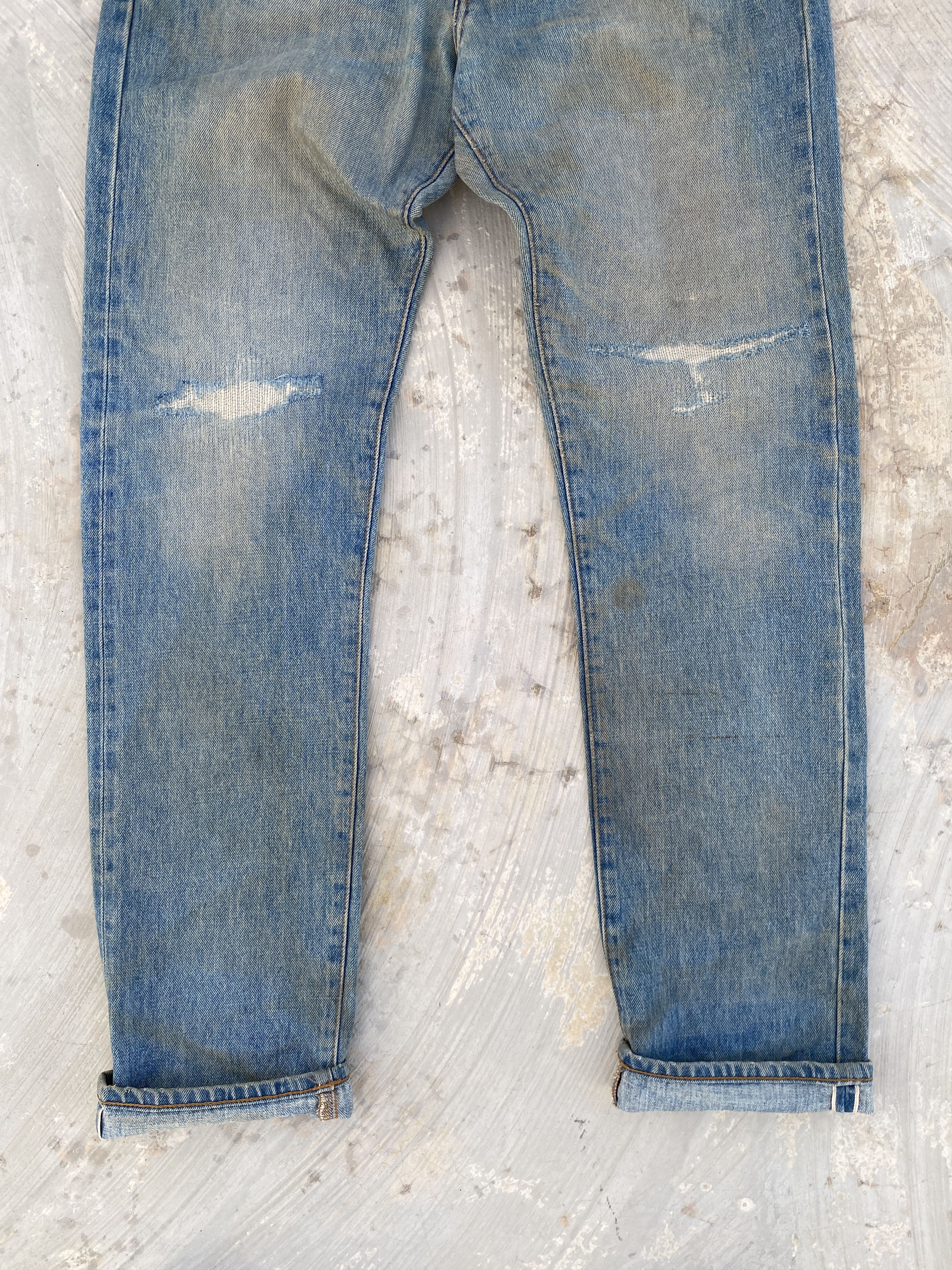Supreme Supreme Dirty Light Wash Selvedge Jeans Size US 30 / EU 46 - 4 Thumbnail