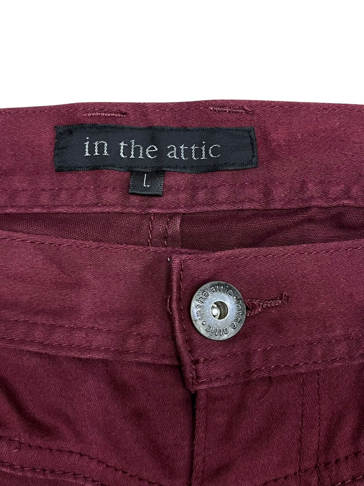 In The Attic In The Attic Punk Oxblood Zip Cargo Stretch Slim 32” Rare🔥 Size US 32 / EU 48 - 7 Thumbnail