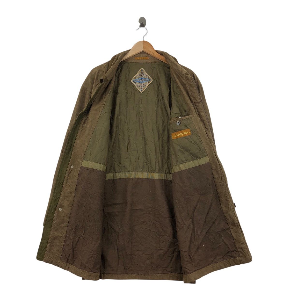 Lancel LANCEL Brown Outdoor Hunting Suede Panels JAPAN Heavy Coat Size US L / EU 52-54 / 3 - 5 Thumbnail