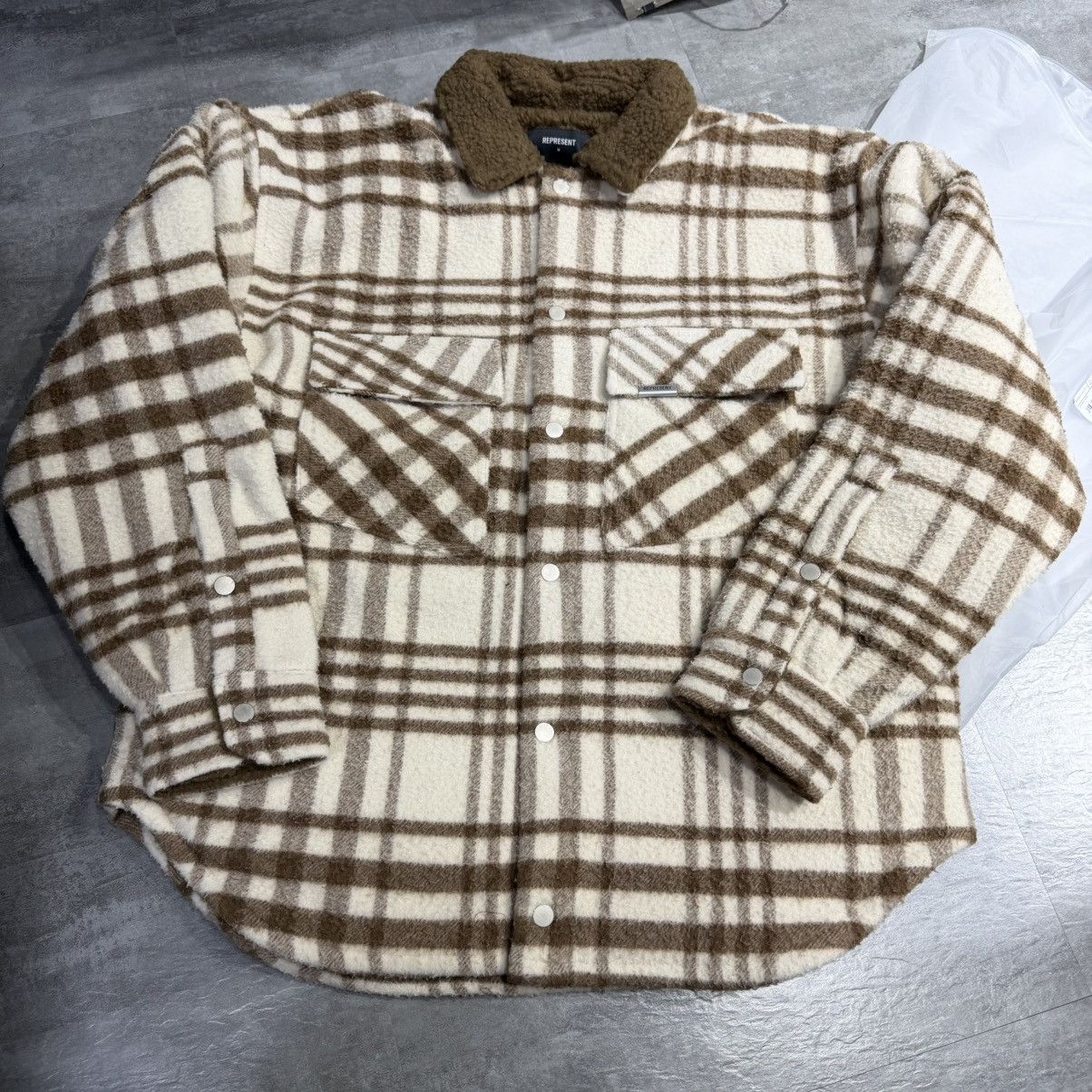 Represent Clo. Represent Sherpa Shirt Brown Size US M / EU 48-50 / 2 - 1 Thumbnail