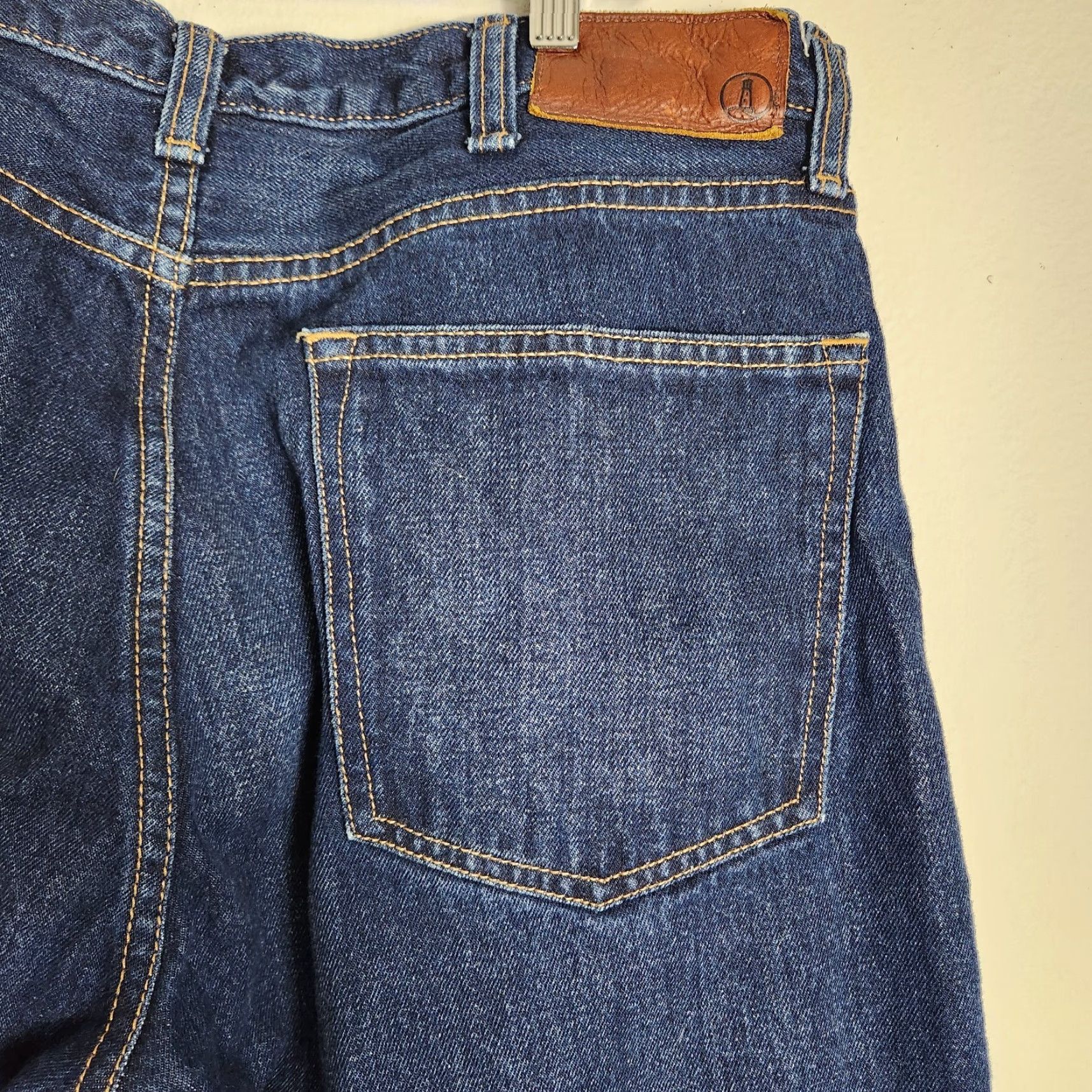 Lands' End VINTAGE Lands' End Mens Dark Wash Straight Fit 100% Cotton Jeans-Size 37x29 Size US 37 - 5 Thumbnail