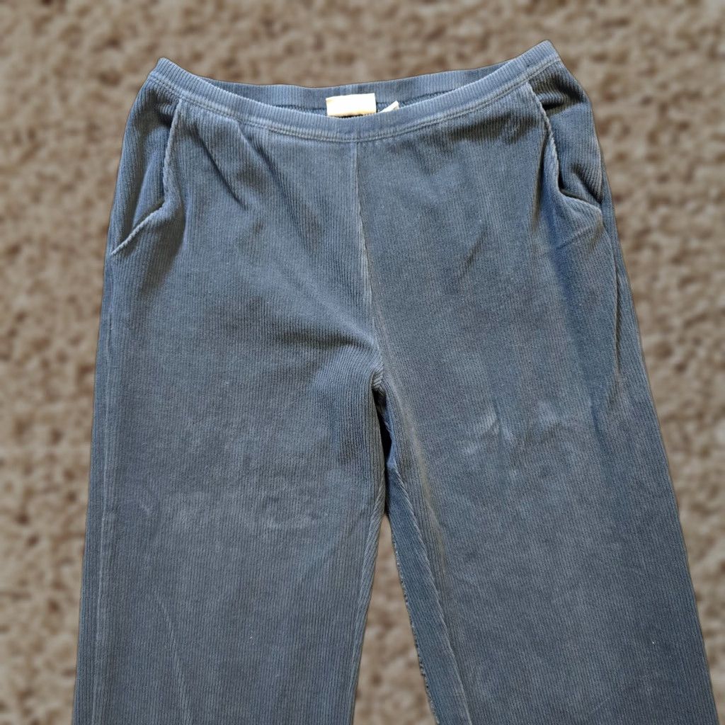 Vintage VINTAGE? (No) LL Bean Pants Womens Medium Blue Perfect Knit Corduroy High Rise Casual Size 32" / US 10 / IT 46 - 1 Thumbnail