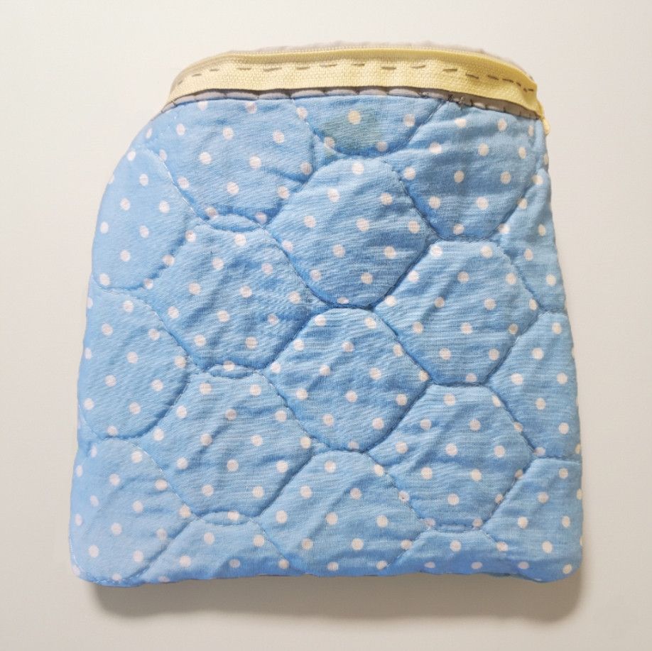 Handmade Zipper Pouch 7x7" Handmade Applique Embroidery Maze Handsewn Size ONE SIZE - 8 Thumbnail
