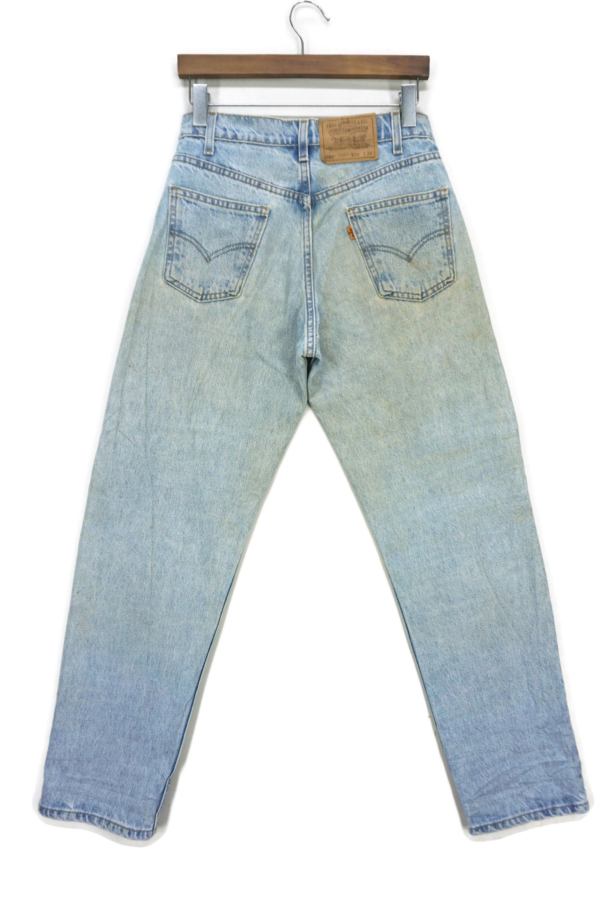 Levi's Vintage Levi's 550 Orange Tab Jeans Size W30xL31 Light Wash Size US 29 - 2 Thumbnail