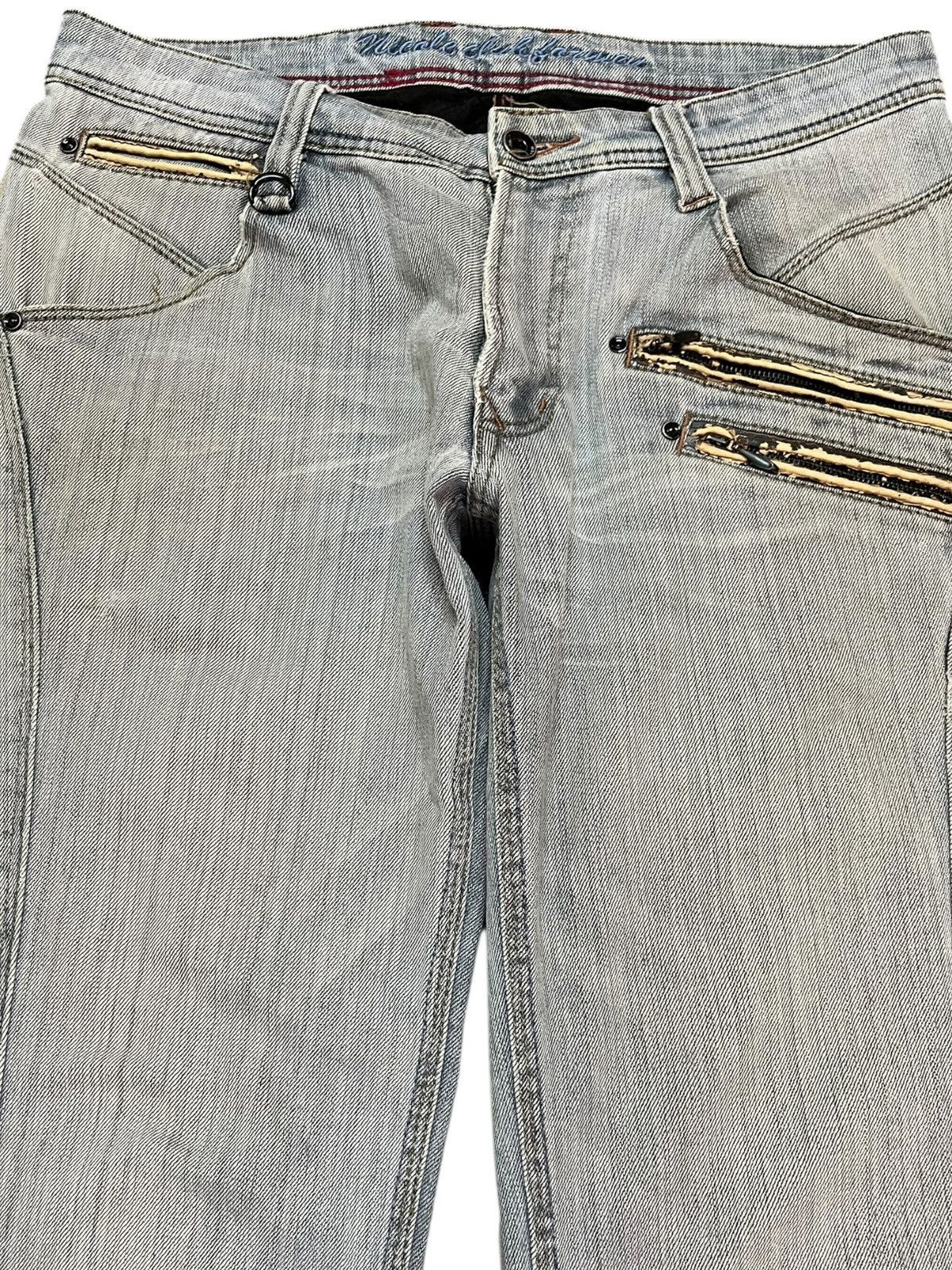 Nicole Club Vintage Nicole Club Flare Grunge Double Zipper Pocket Denim Size US 32 / EU 48 - 2 Thumbnail