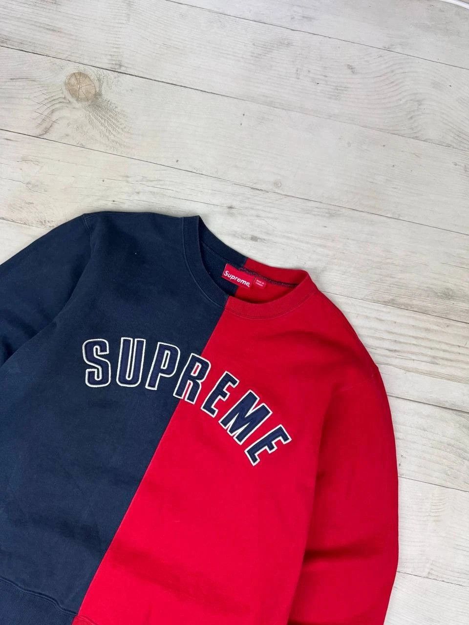 Supreme Supreme Split Sweatshirt Men Size XL Blue Red Size US XL / EU 56 / 4 - 4 Thumbnail