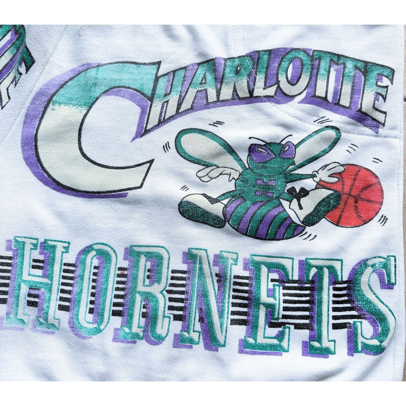 NBA × Starter Charlotte Hornets 90s Bootleg shorts L NBA basketball vtg Size US 32 / EU 48 - 4 Thumbnail