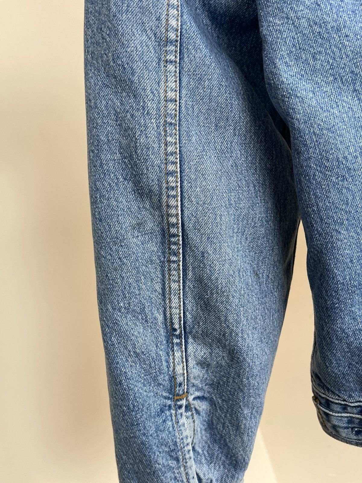 Levi's Type 3 Flannel Blanked Lined Washed Denim Trucker Jacket 90s Size US M / EU 48-50 / 2 - 22 Thumbnail
