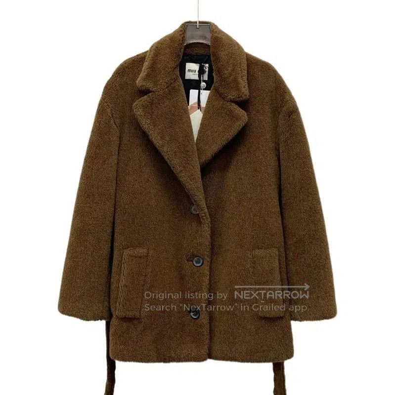 Miu Miu Miu Miu Brown Alpaca Wool Women's Coat . Size M / US 6-8 / IT 42-44 - 1 Thumbnail